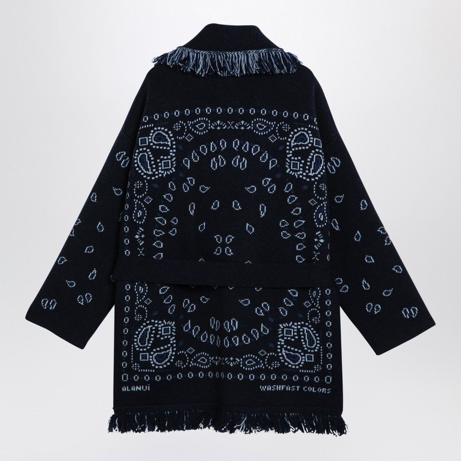 Alanui o1d2blof0724 Cardigan in Midnight Blue Size M / US 6-8 / IT 42-44 - 2 Thumbnail