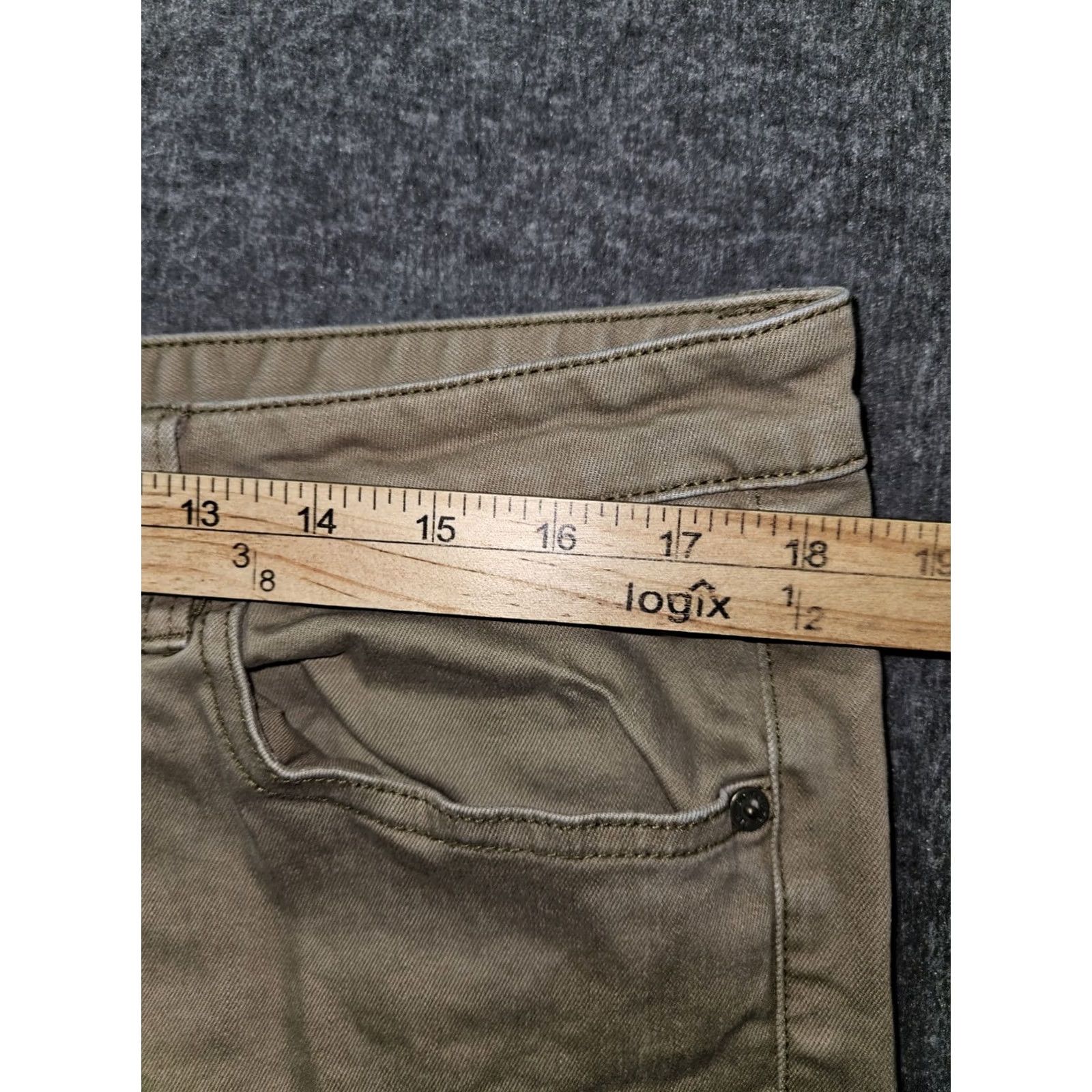 Vintage L.L. Bean Signature Jeans Women's 14 Beige Straight Leg Denim Embroidered Logo City 29in Inseam Mens Women Girls Size 36" / US 14 / IT 50 - 3 Thumbnail