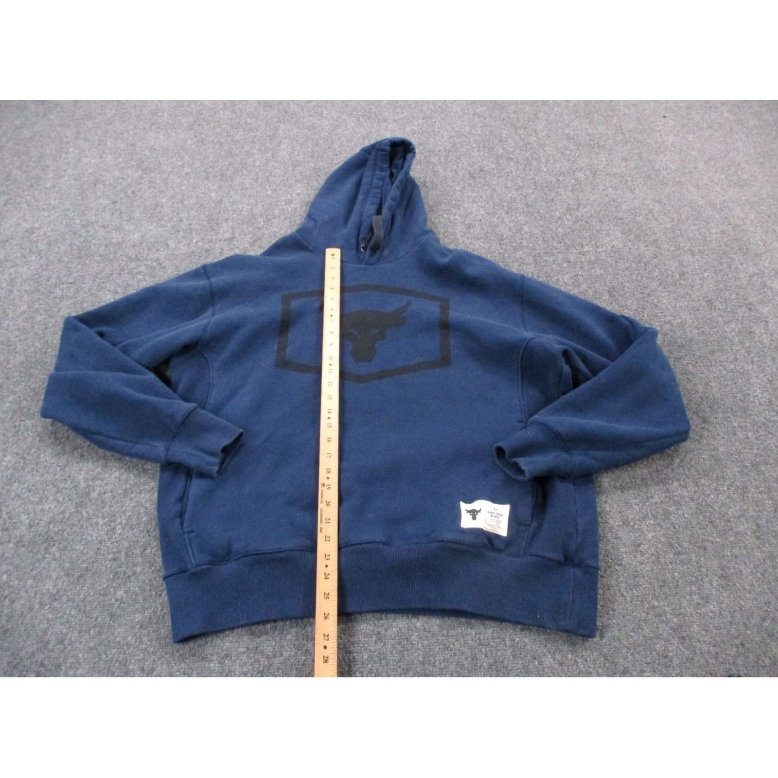 Under Armour Under Armour Project Rock Hoodie Mens XL Blue Dwayne Johnson Rock Logo Hooded Pullover Pocket Size US XL / EU 56 / 4 - 3 Thumbnail