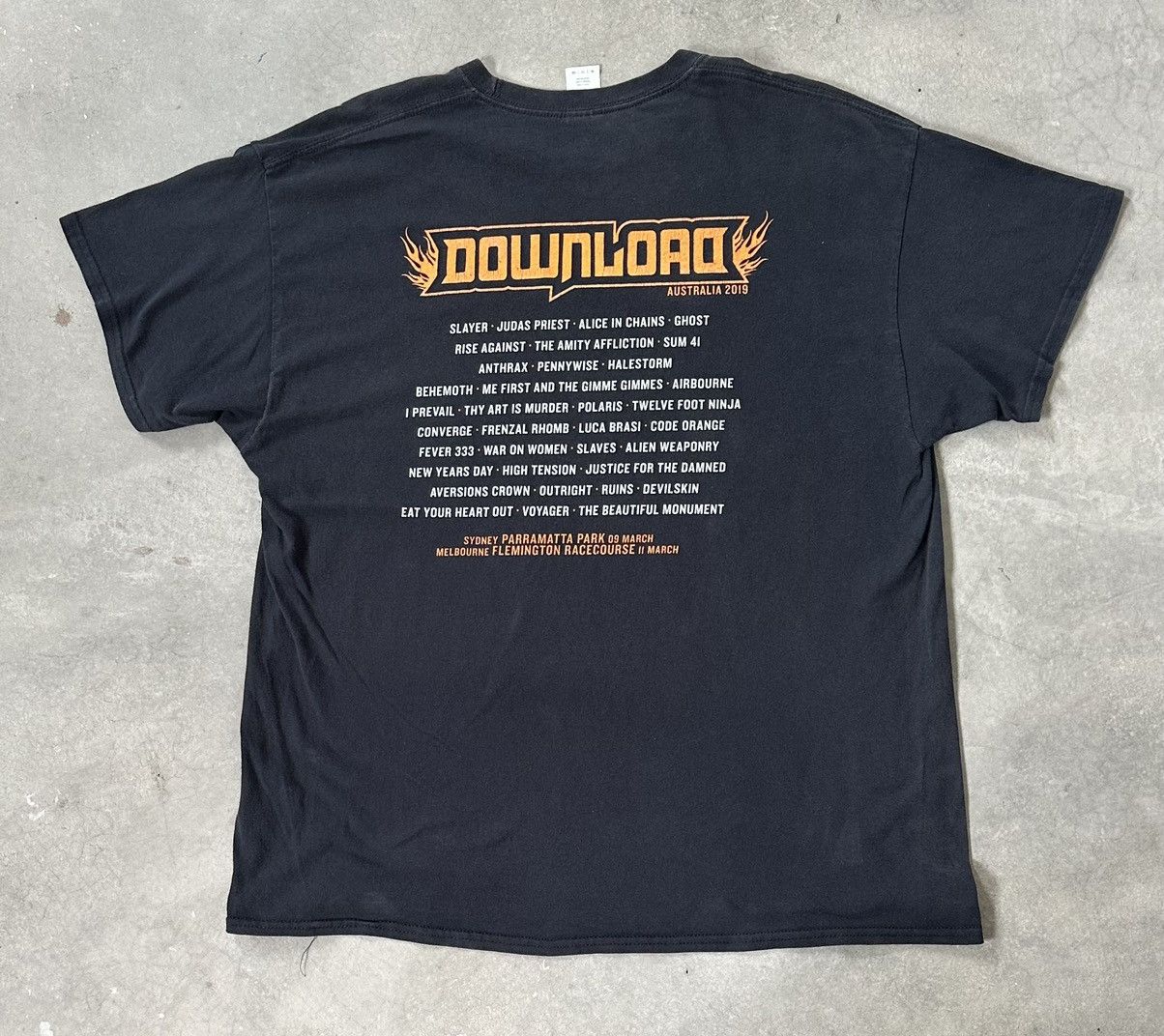 Gildan DOWNLOAD BAND EVENT (SLAYER, RISE AGAIST) TEE Size US XL / EU 56 / 4 - 1 Thumbnail