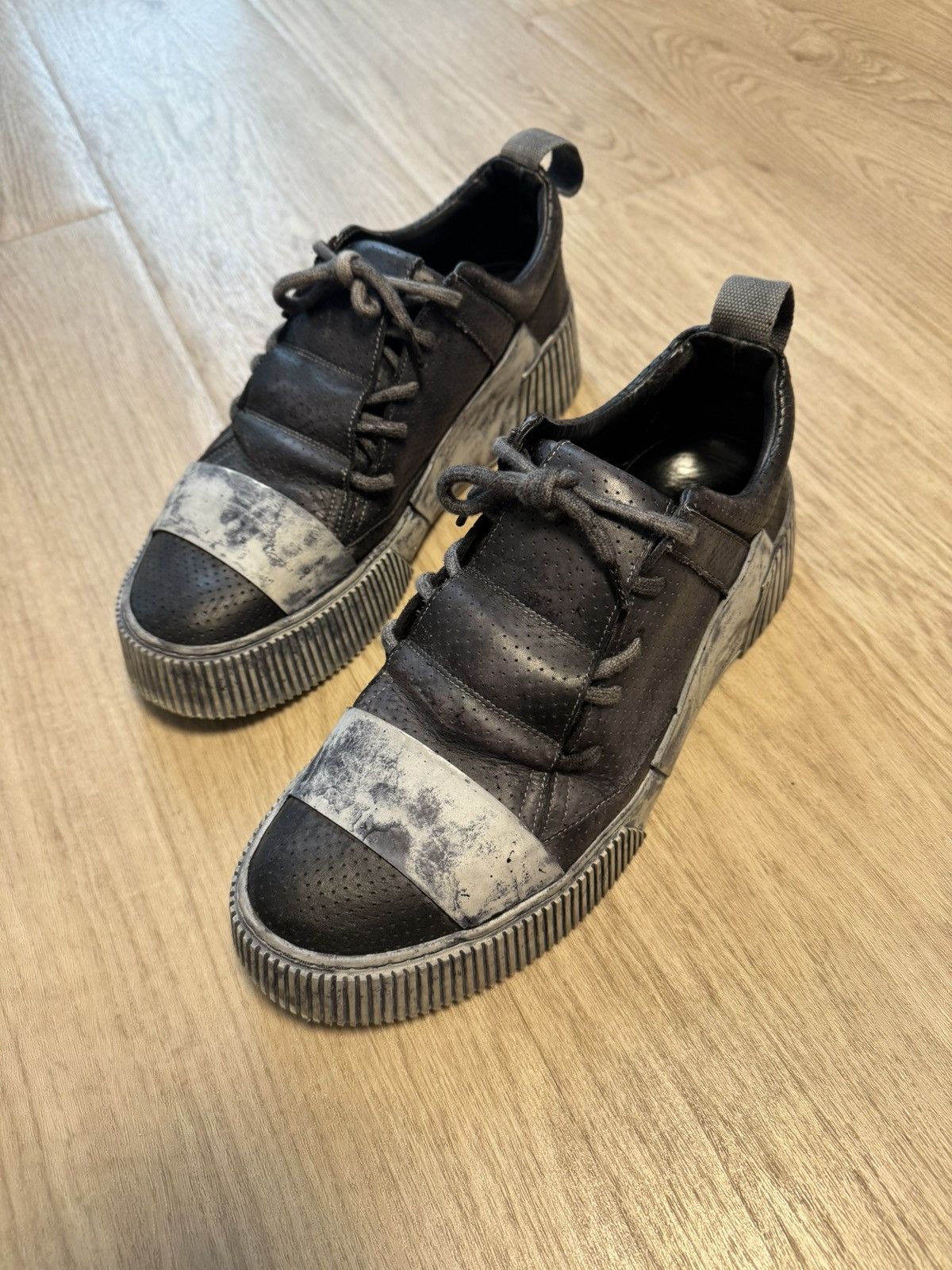 Boris Bidjan Saberi Boris Bidjan Saberi Bamba Low Sneakers – Size 45 Size US 12 / EU 45 - 2 Thumbnail