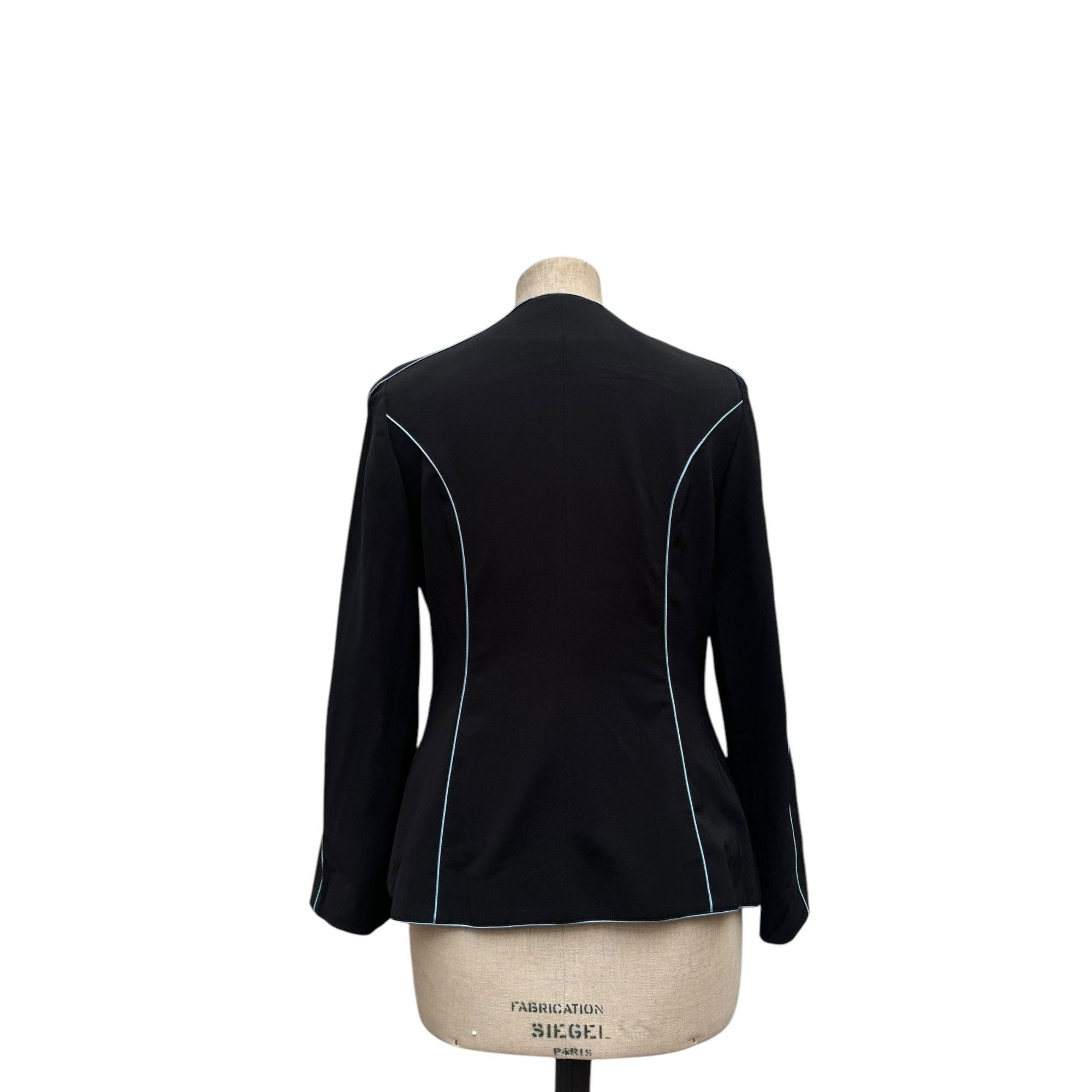 Thierry Mugler Vintage Black Blazer Jacket Size M / US 6-8 / IT 42-44 - 2 Thumbnail