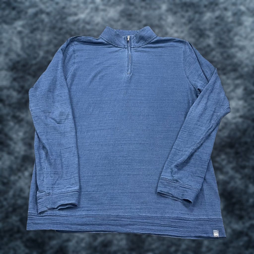 Peter Millar Peter Millar Sweater Mens Large Blue Indigo Knit 1/4 Quarter Zip Golf Pullover Size US L / EU 52-54 / 3 - 1 Thumbnail