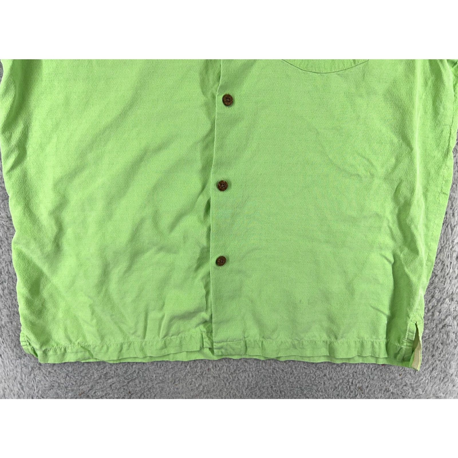 Tommy Bahama Tommy Bahama Shirt Men Large Green Button-Up Diamond Hawaiian Pocket Vacation Shirt Size US L / EU 52-54 / 3 - 7 Thumbnail