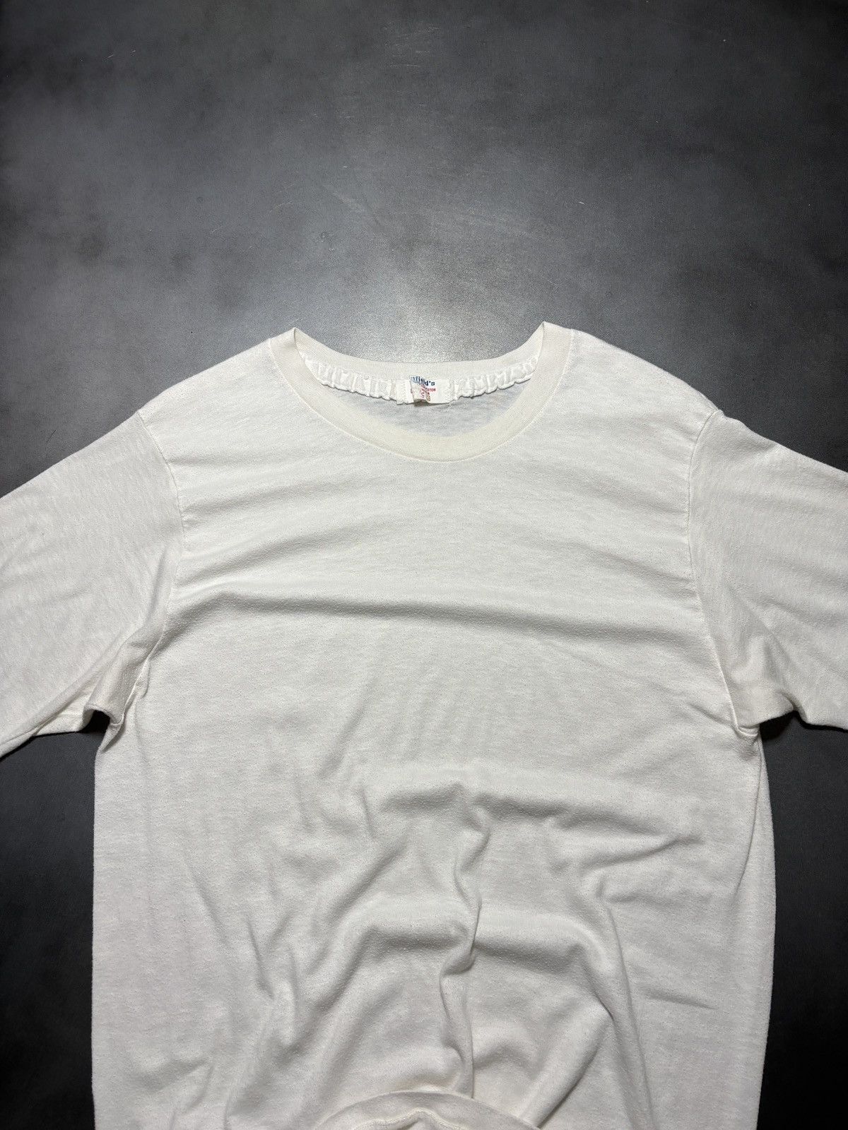 Vintage 1970s Vintage Blank Tee 1980s Stanfields Thrashed Distressed Size US M / EU 48-50 / 2 - 4 Thumbnail