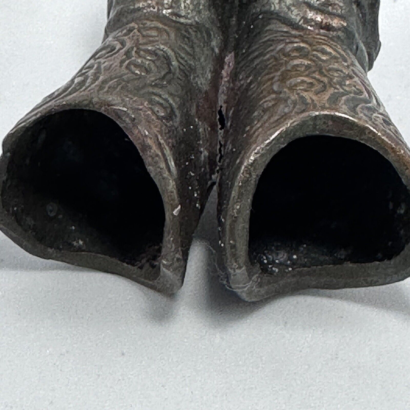 Unknown London 2-1/2" VTG Brass Cowboy Cowgirl Boots Figurine Decor Western Size ONE SIZE - 9 Thumbnail