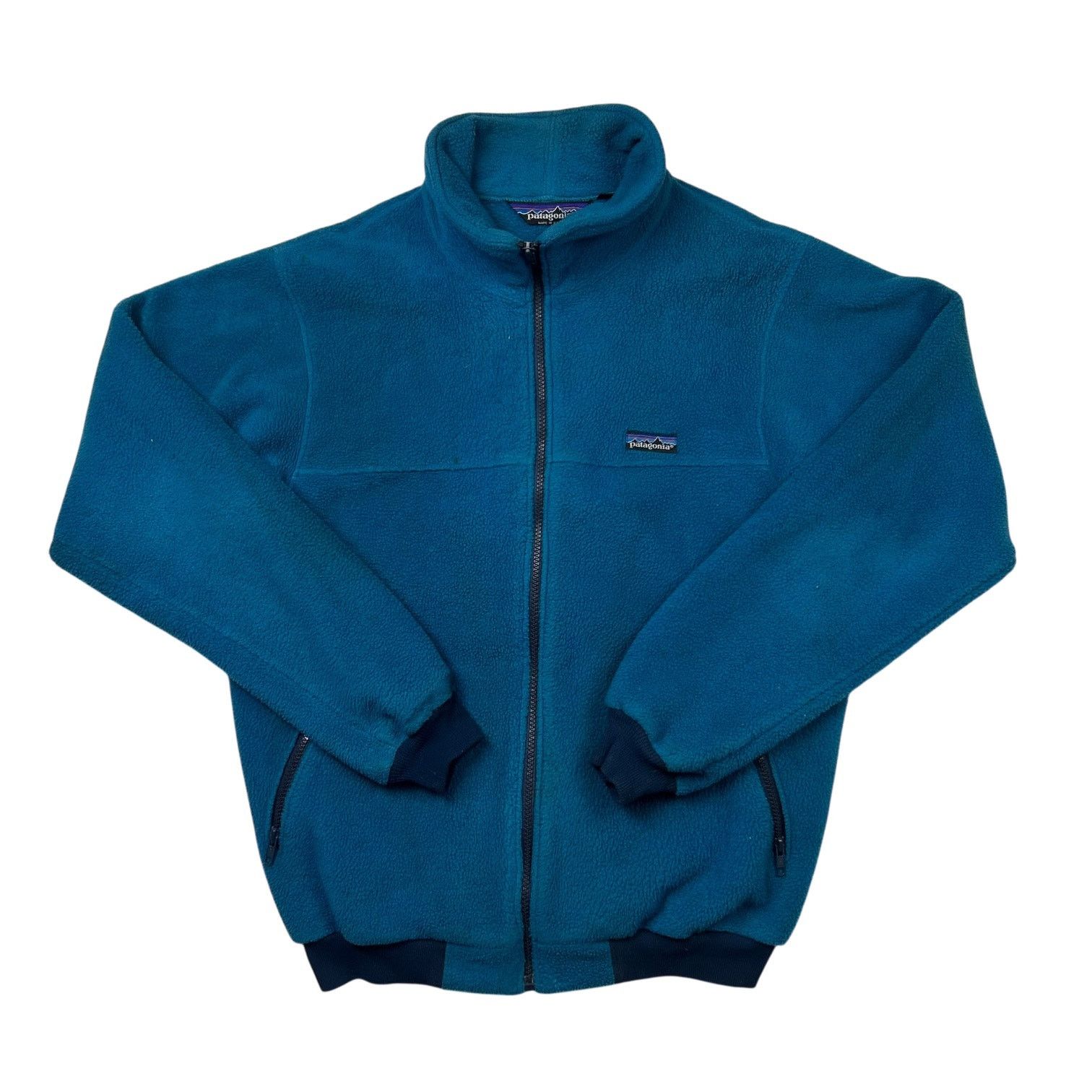 Patagonia × Vintage Vintage 1990s Patagonia Full Zip Fleece Jacket Size US L / EU 52-54 / 3 - 1 Thumbnail