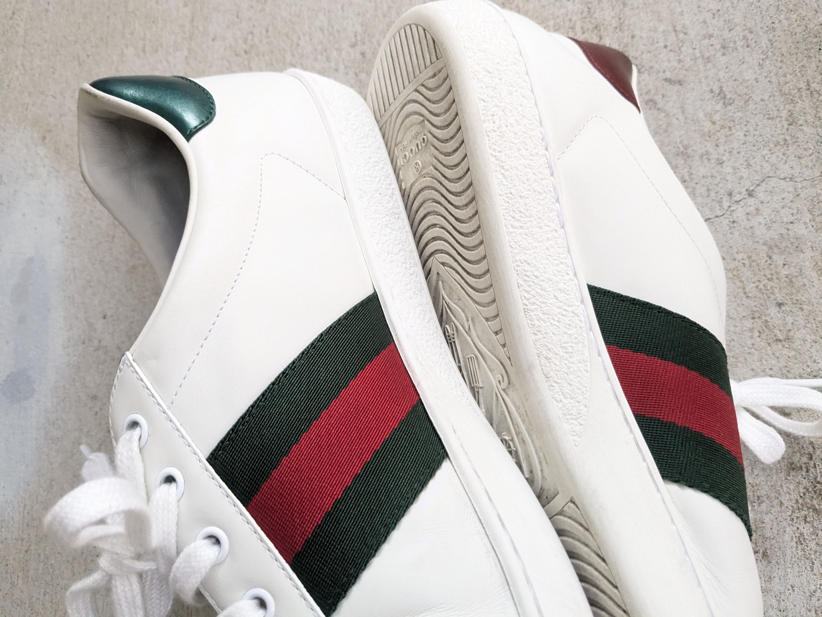 Gucci Gucci Ace Cherry Sneakers 13.5 Leather Low Tops Size US 13 / EU 46 - 11 Thumbnail
