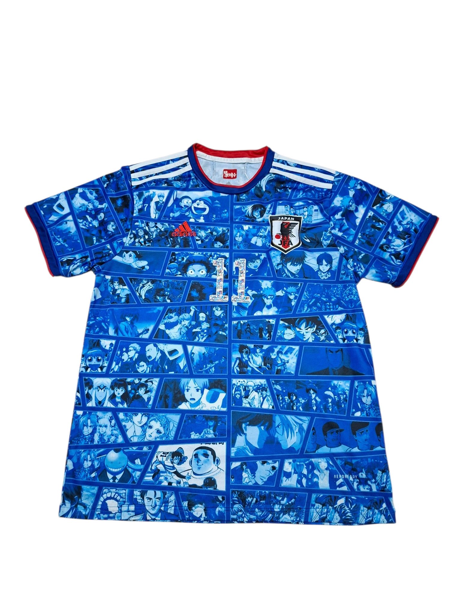 Japanese Brand ANIMA JAPAN ADIDAS STYLE LIMITED BOOTLEG SOCCER JERSEY Size US L / EU 52-54 / 3 - 1 Thumbnail