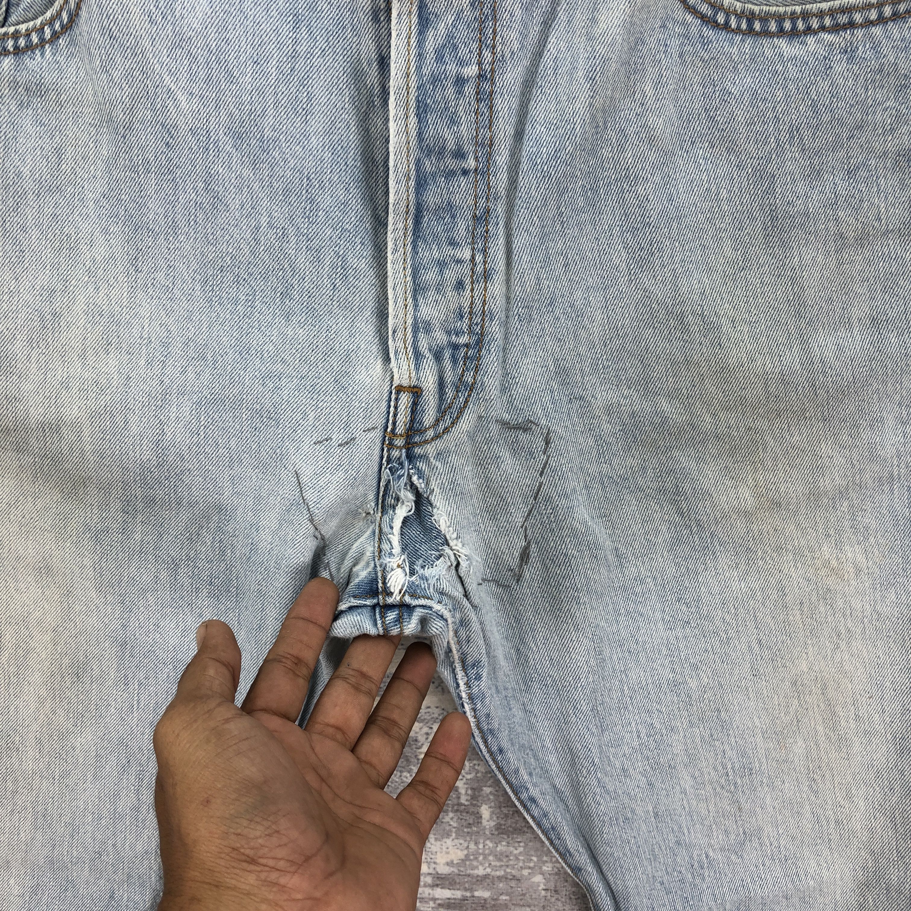 Levi's Vintage Y2K Levis 501 Sunfaded Jeans Levi's Distressed Denim Size US 36 / EU 52 - 9 Thumbnail