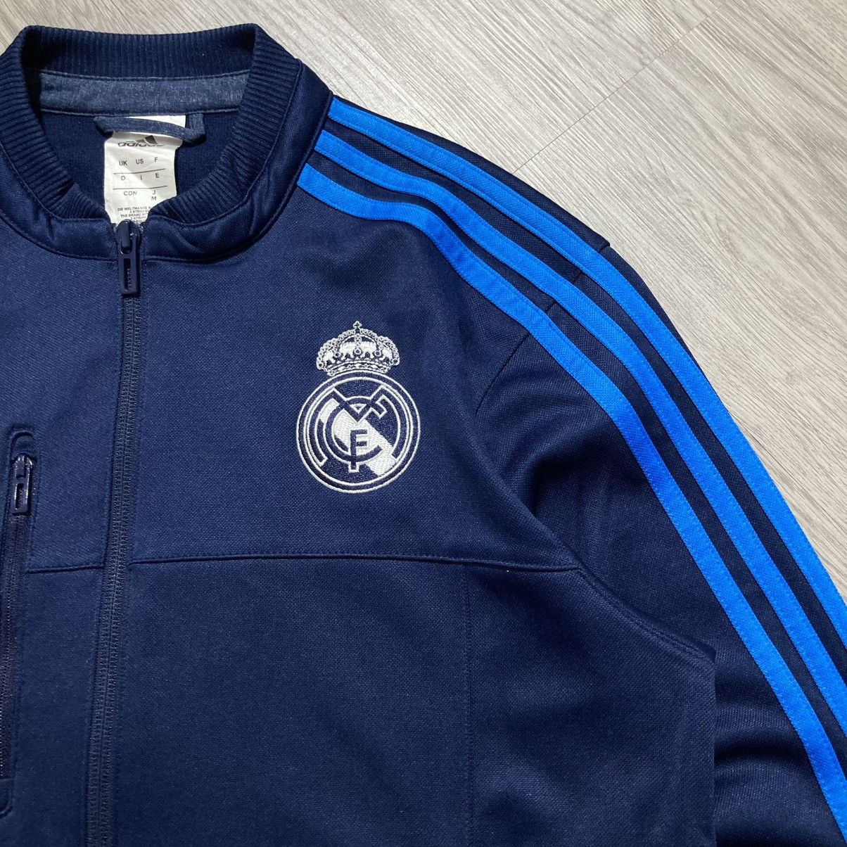 Vintage 2015-16 Real Madrid Adidas Tracktop Zip Jacket 3 Stripes Size US M / EU 48-50 / 2 - 4 Thumbnail