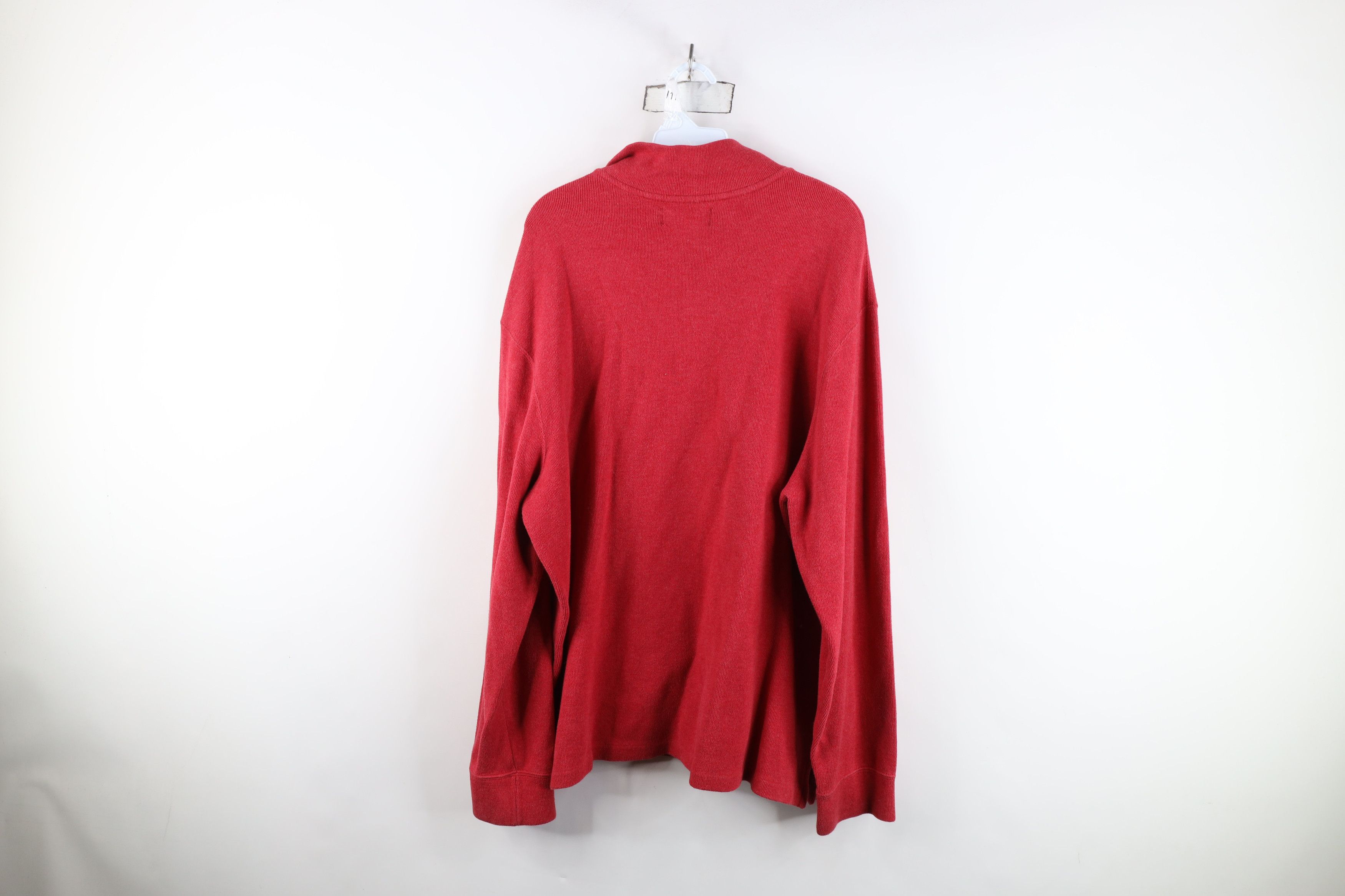 Ralph Lauren Vintage 90s Ralph Lauren Cotton Ribbed Knit Half Zip Sweater Size US XXL / EU 58 / 5 - 11 Thumbnail