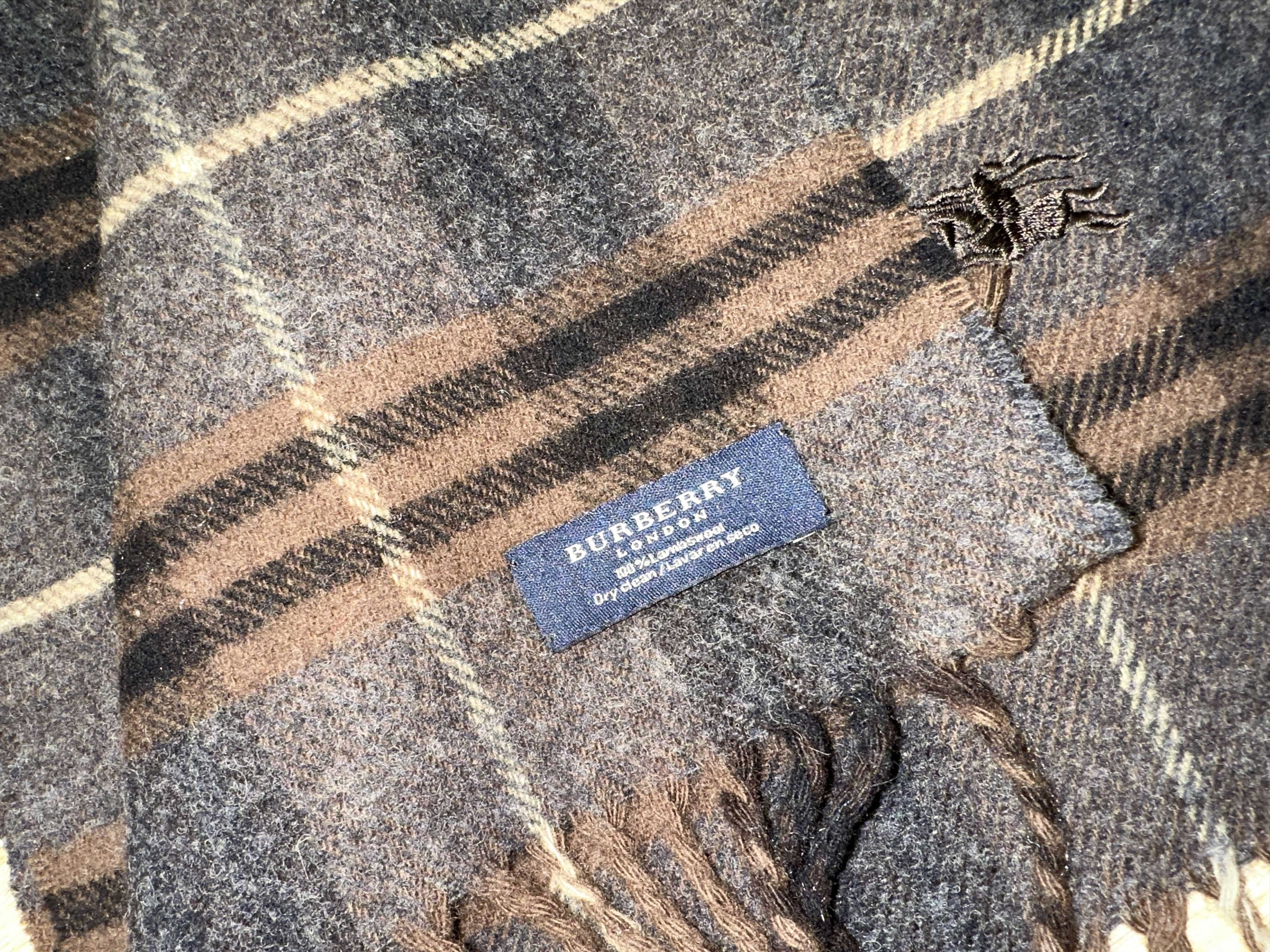 Burberry Iconic Burberry London Lambswool Knight Logo Scarf 170x30cm Size ONE SIZE - 4 Thumbnail