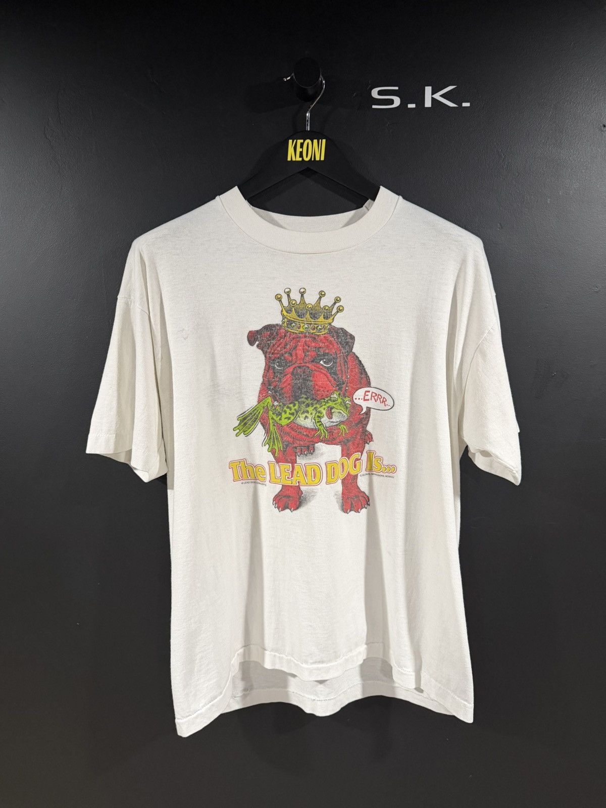 Vintage 1990s Vintage Single Stitch Grunge Bulldog Graphic Tee XL Size US XL / EU 56 / 4 - 1 Thumbnail