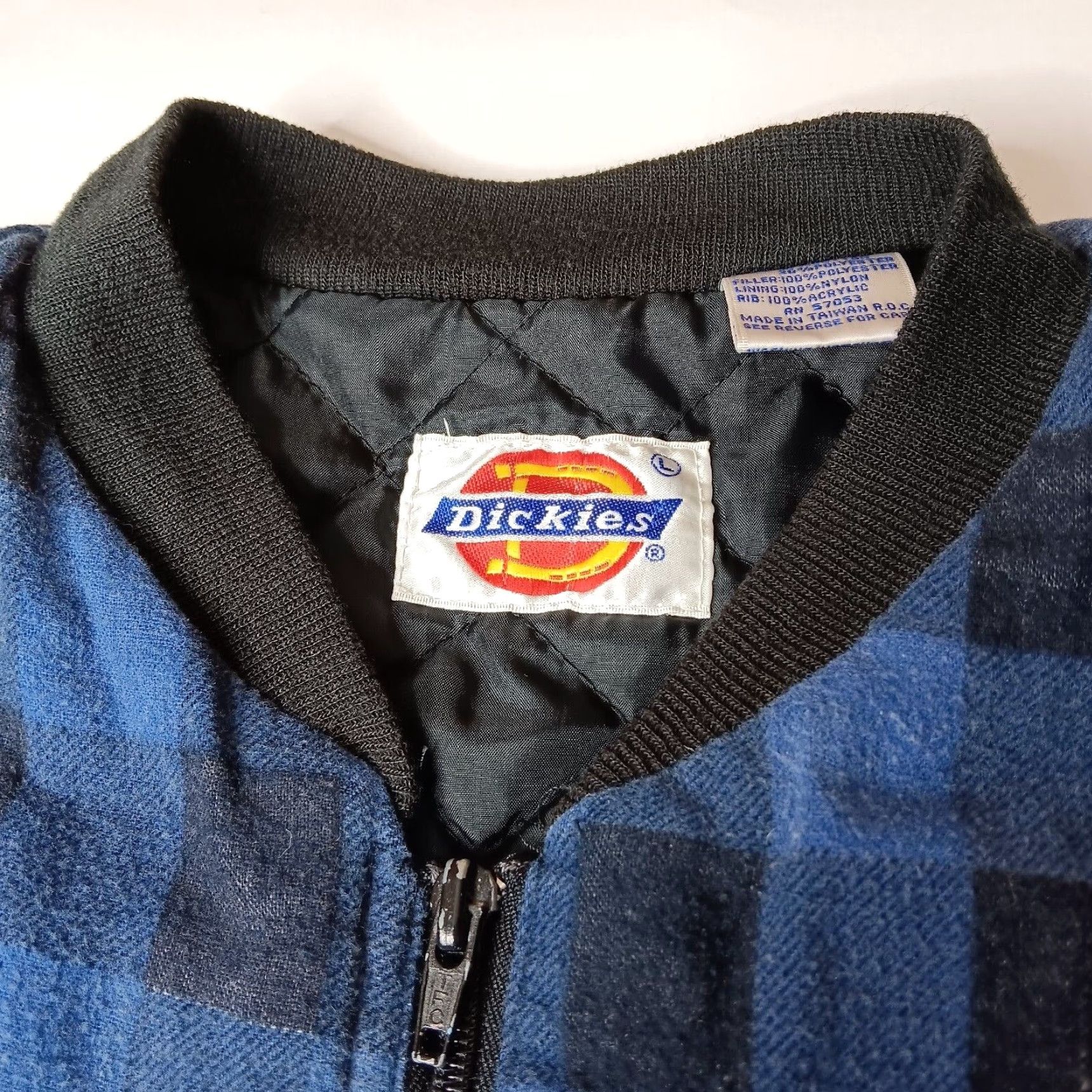 Vintage Vintage Woolrich Vest Men L Regular Quilted Flannel Nylon Lined Black Blue, Workwear, Vest, Zip, Insulated, Vintage Dickies? Size US L / EU 52-54 / 3 - 7 Thumbnail