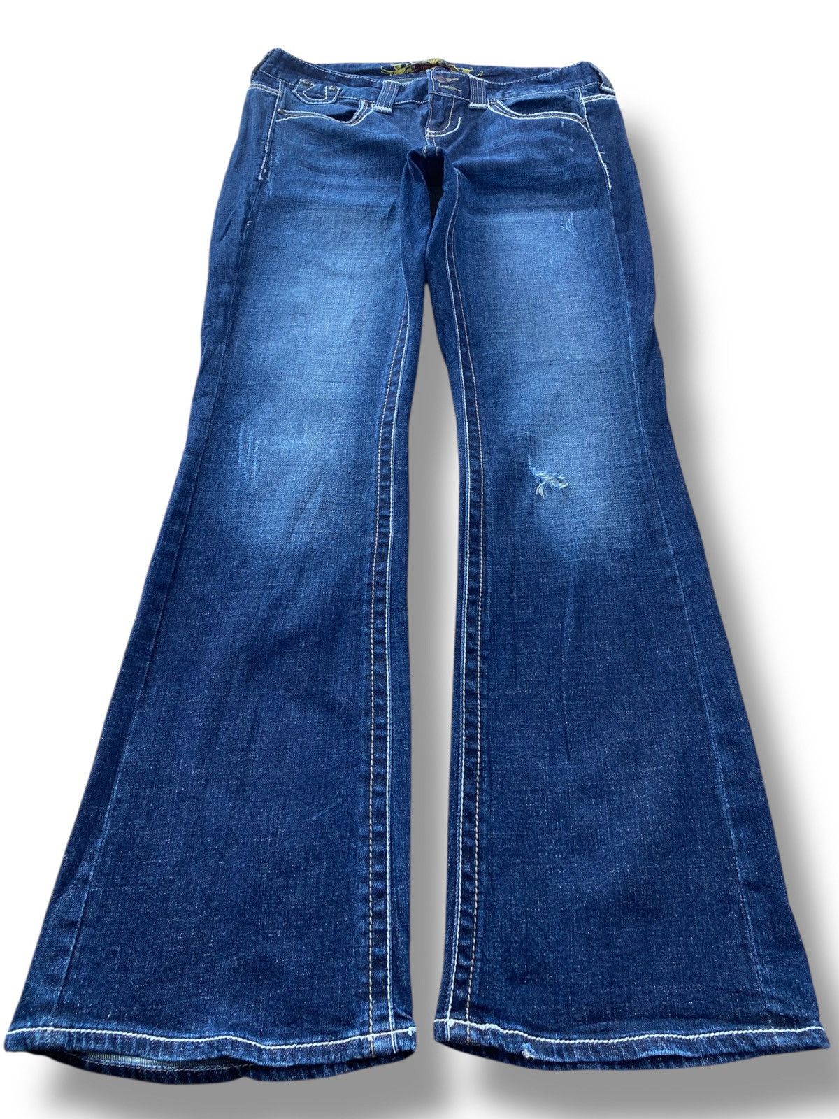 Japanese Brand Japanese Brand Blue Wash Style Flare Jeans Size US 35 - 1 Thumbnail
