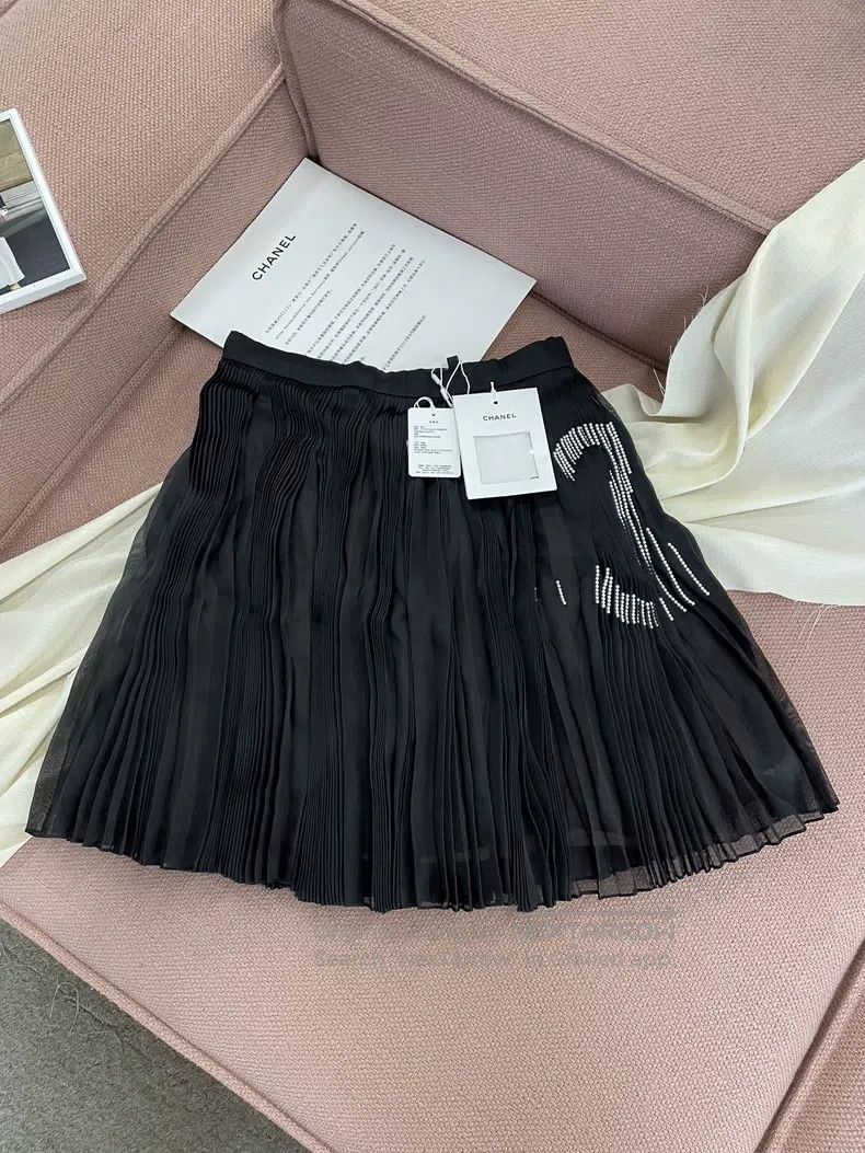 Chanel Chanel 22A high-end handicraft workshop pleated organza st Size 24" / US 00 / IT 34 - 1 Thumbnail
