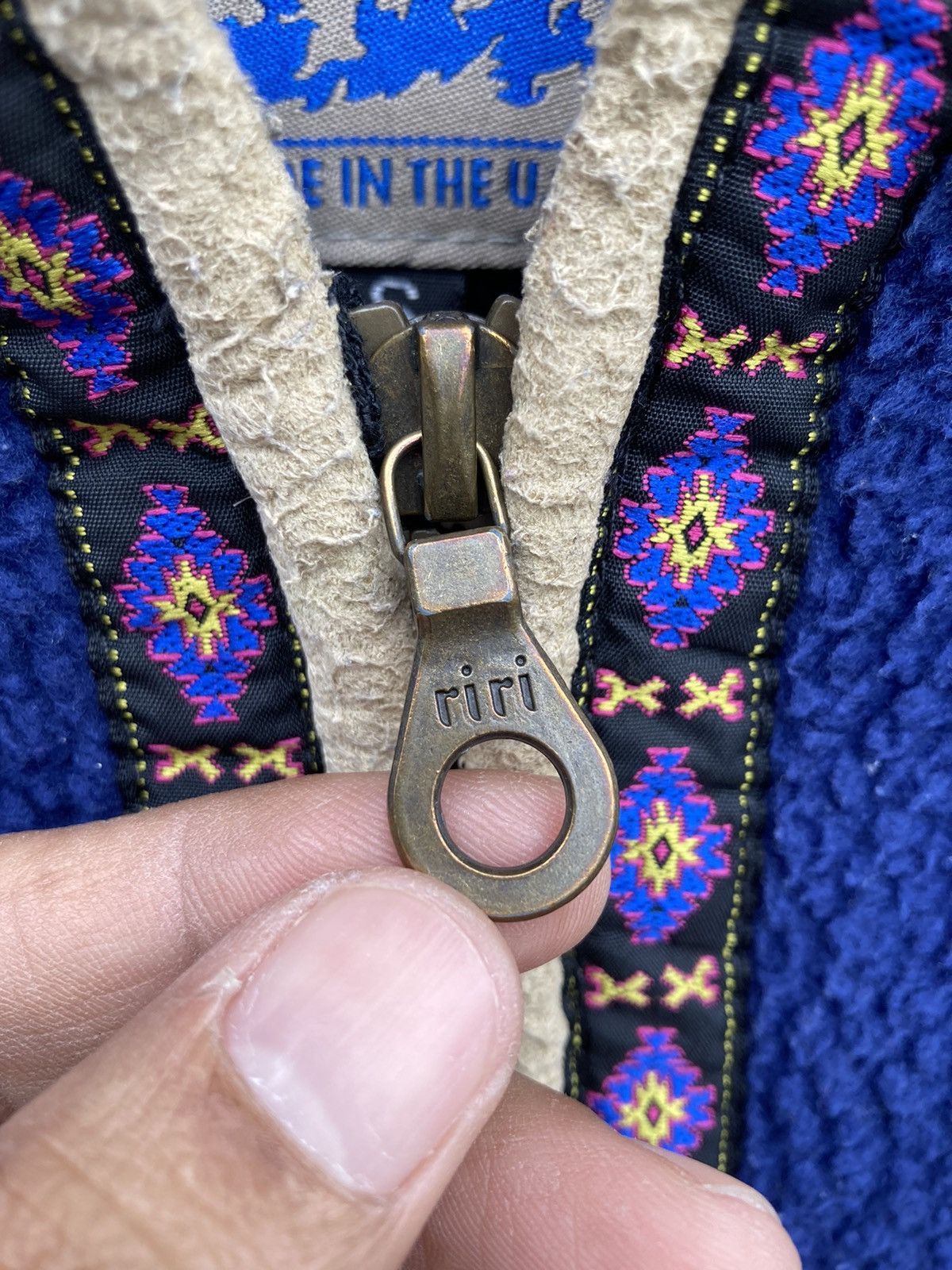 Polartec Vintage Alf Polartec Made In Usa Navajo Riri Zipper Fleece Size US S / EU 44-46 / 1 - 7 Thumbnail
