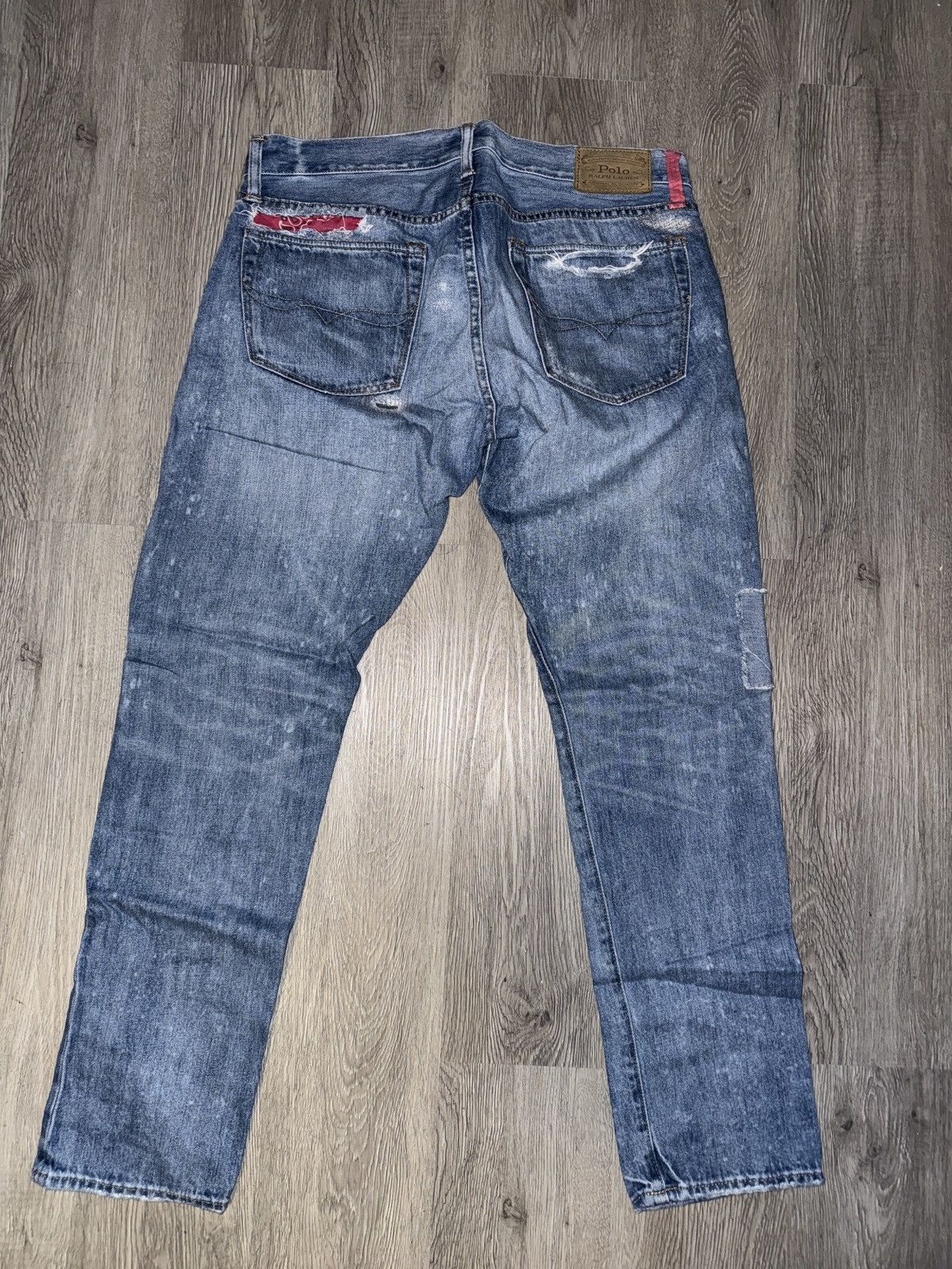 Polo Ralph Lauren Sullivan Slim Patchwork Bandana Distressed Denim 31/30 Size US 30 / EU 46 - 2 Thumbnail