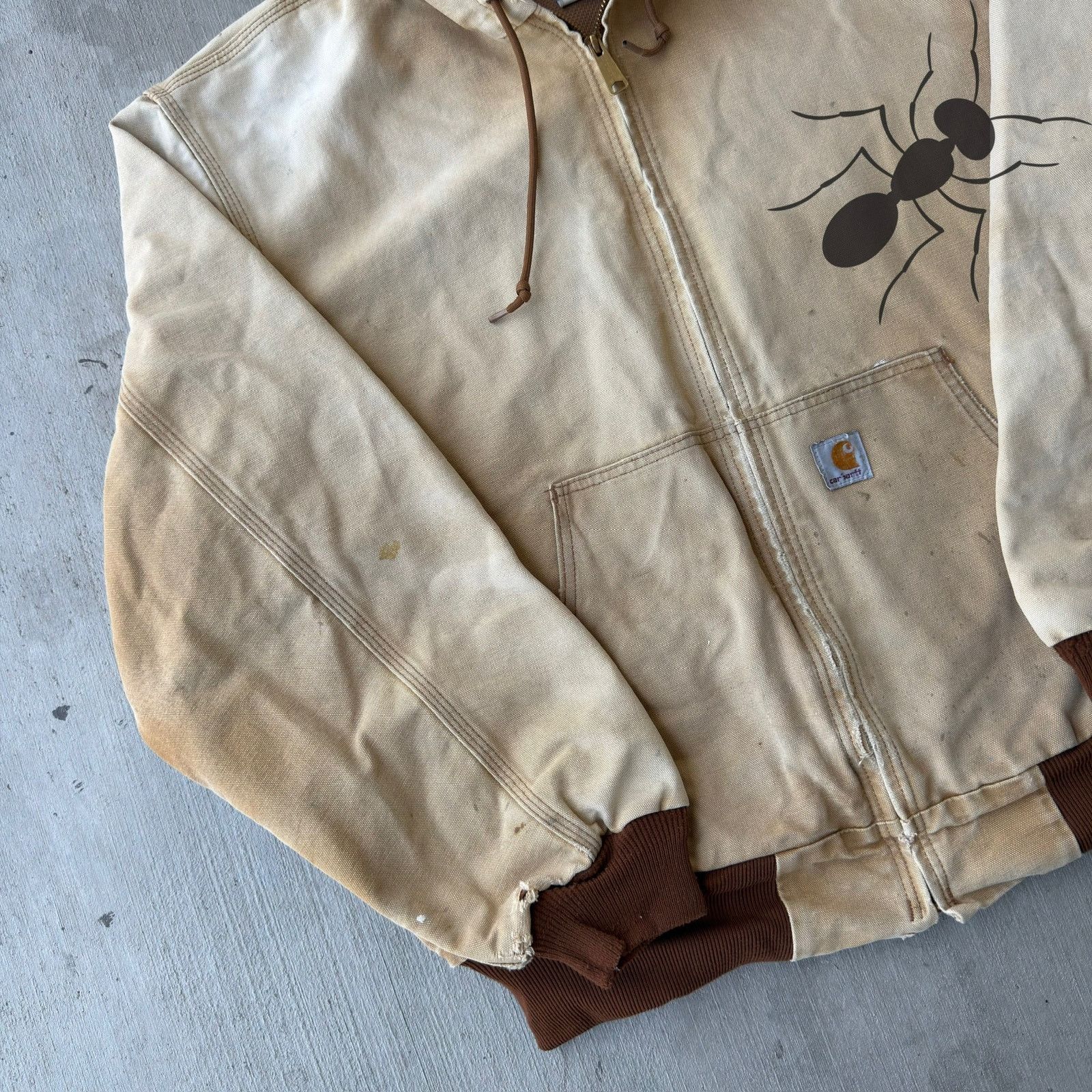 Carhartt × Vintage Carhartt J 131 BRN faded brown hooded work wear jacket Size US XL / EU 56 / 4 - 5 Thumbnail