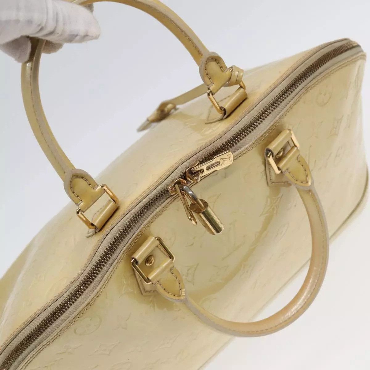 Louis Vuitton LOUIS VUITTON Monogram Vernis Alma GM Hand Bag Broncorail Size ONE SIZE - 14 Thumbnail