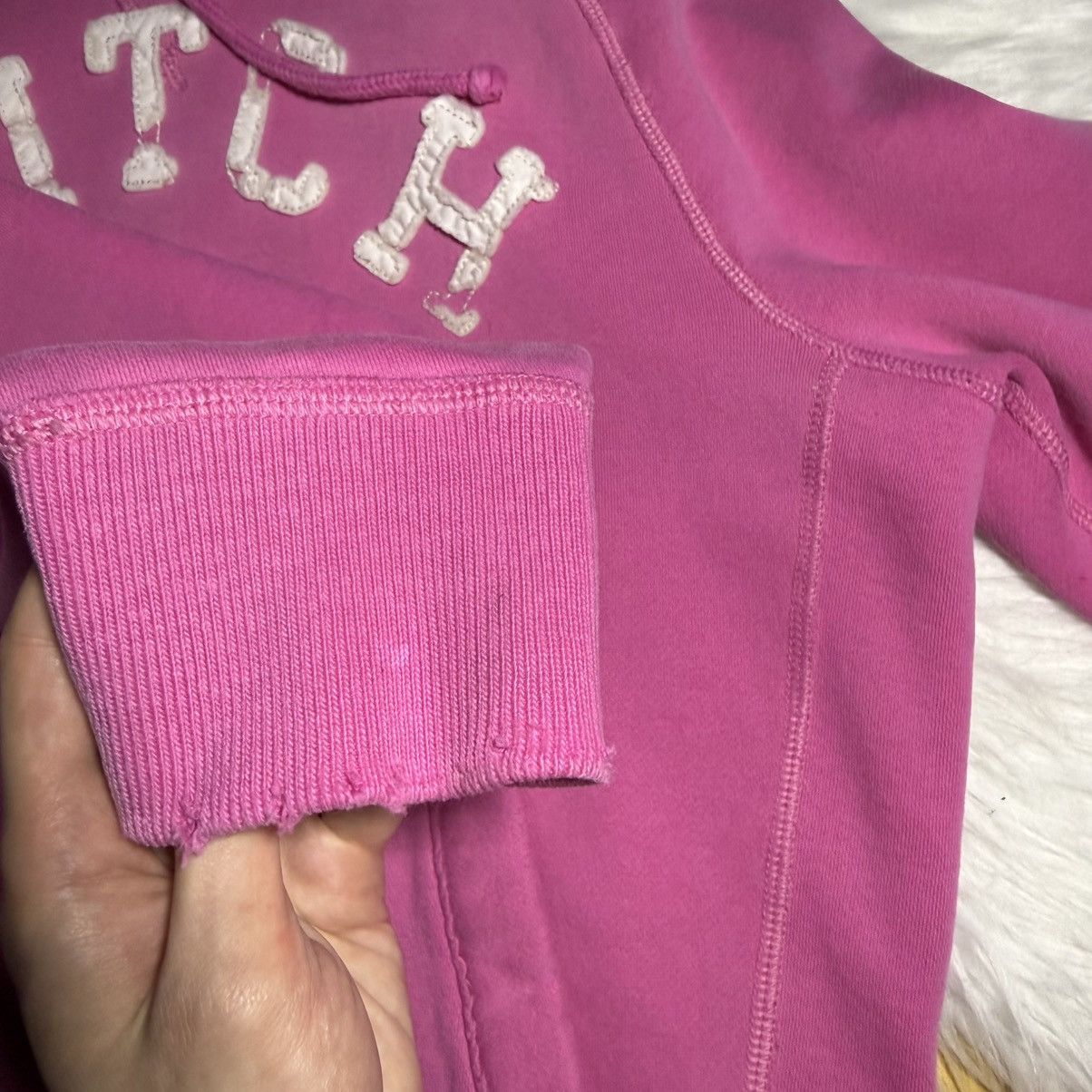 Abercrombie & Fitch 📌 Crazy Cute Vintage Abercrombie & Fitch Y2K Faux Fur Hoodie Size S / US 4 / IT 40 - 15 Thumbnail