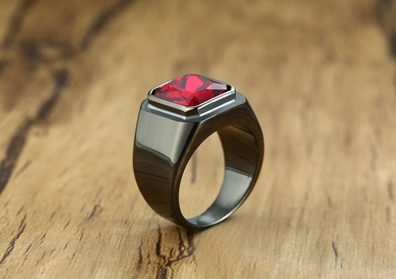 Japanese Brand × Jewelry × Vintage Red Stone Ring Size ONE SIZE - 1 Thumbnail