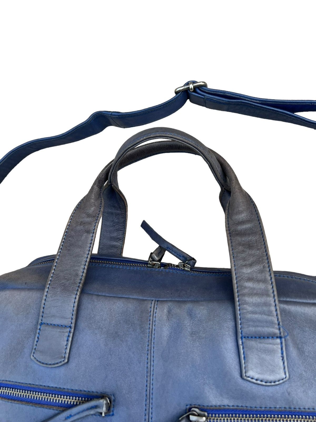 Leather Naterra Distress Sun Fade Patina Leather 2 Way Travel Bag Size ONE SIZE - 4 Thumbnail