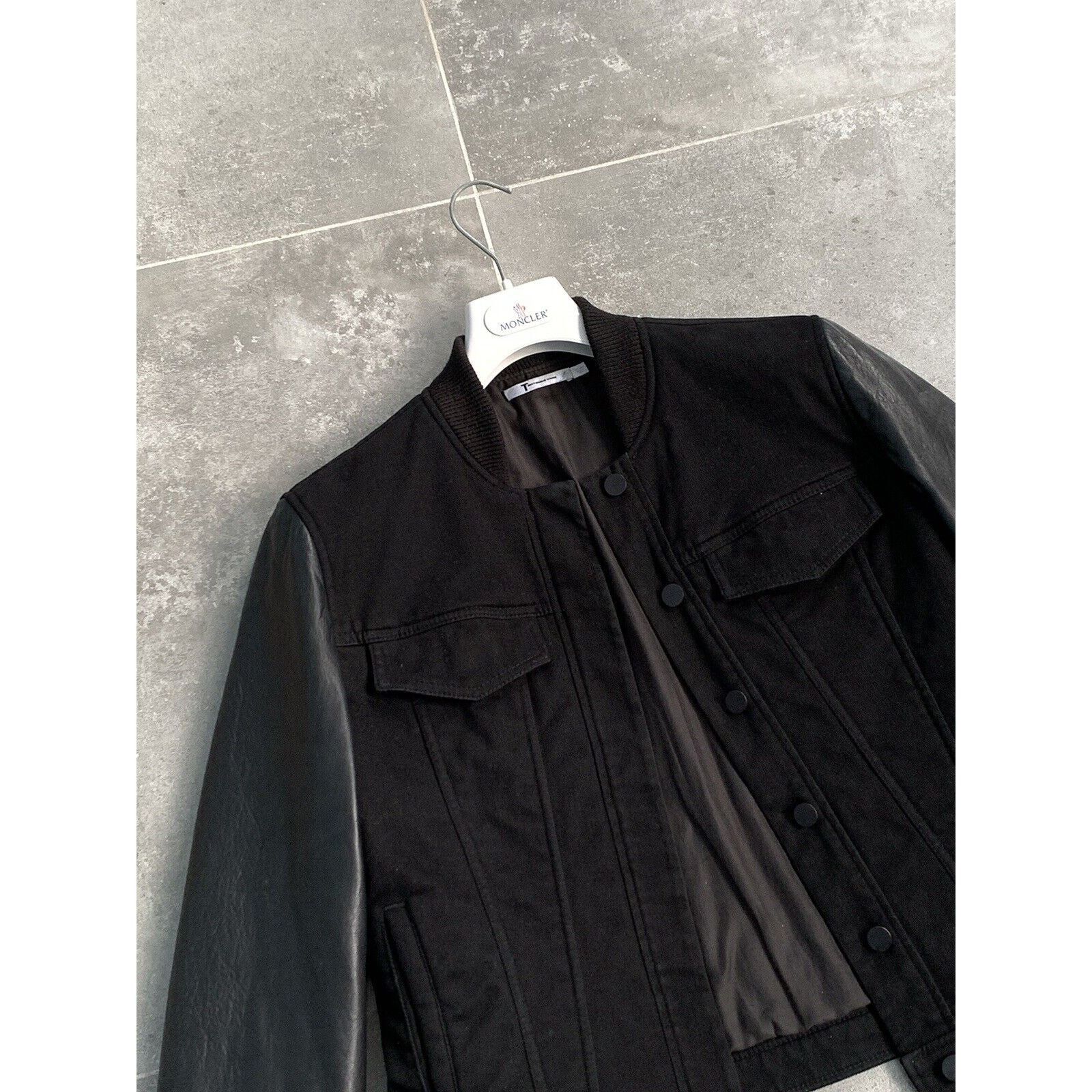 Designer × Japanese Brand × T by Alexander Wang Women ALEXANDER WANG LEATHER Insulated Bomber Jacket L UK 14 Size L / US 10 / IT 46 - 16 Thumbnail