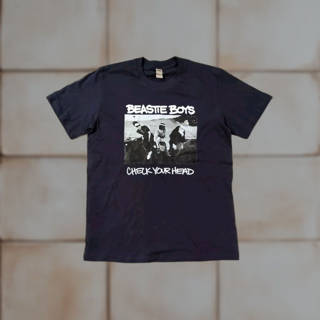 Vintage Beastie Boys Check Your Head T Shirt Mens Graphic Print Blue 100% Cotton DIGIPRINT Regular Fit Short Sleeve Crew Neck Rock Punk Hip Hop Concert 2020s Size US L / EU 52-54 / 3 - 1 Thumbnail