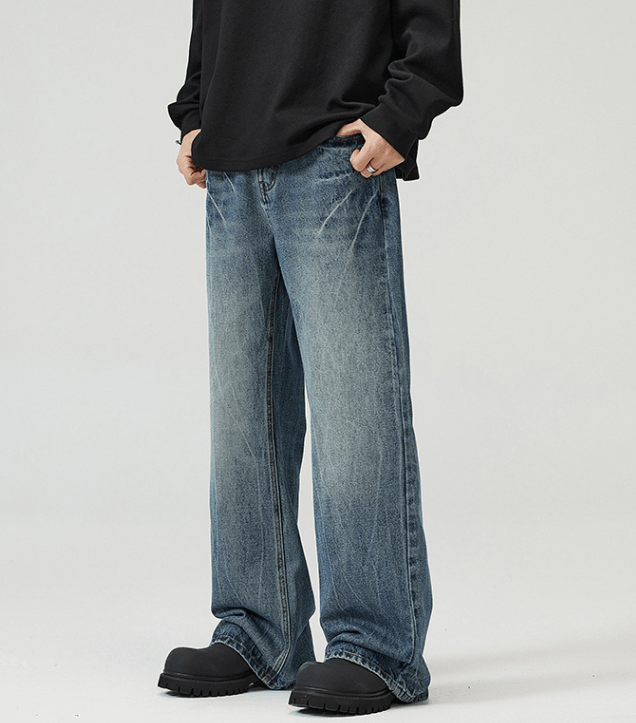 Japanese Brand × Jean Lightning pattern washed flared baggy jeans Size US 32 / EU 48 - 2 Thumbnail