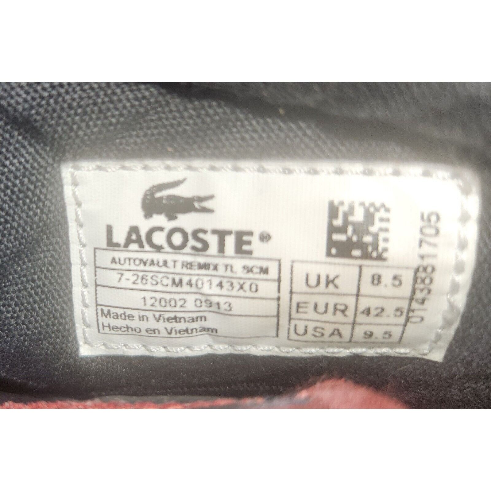 Lacoste Lacoste Hi Top Sneakers Ltd Ed 2013 Black Leather Autovault Size US 9 / EU 42 - 7 Thumbnail