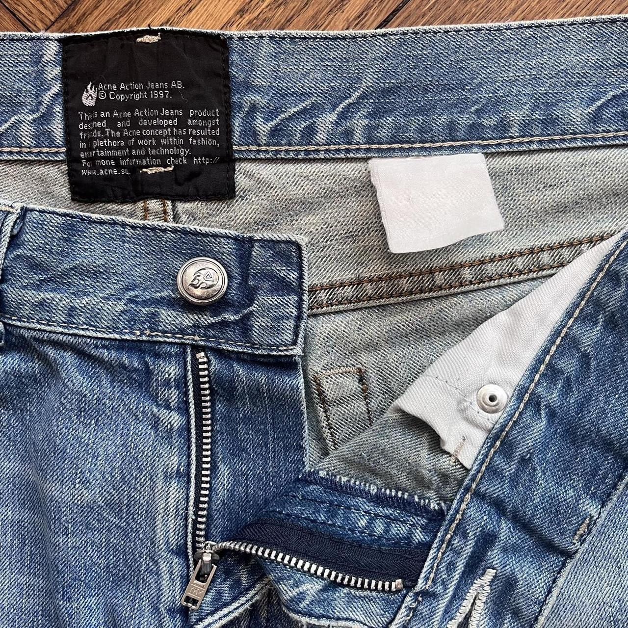 Acne Studios ❗️RARE❗️Archive 90s Acne Bootcut Straight Faded Jeans Vtg Y2K Size US 32 / EU 48 - 8 Thumbnail