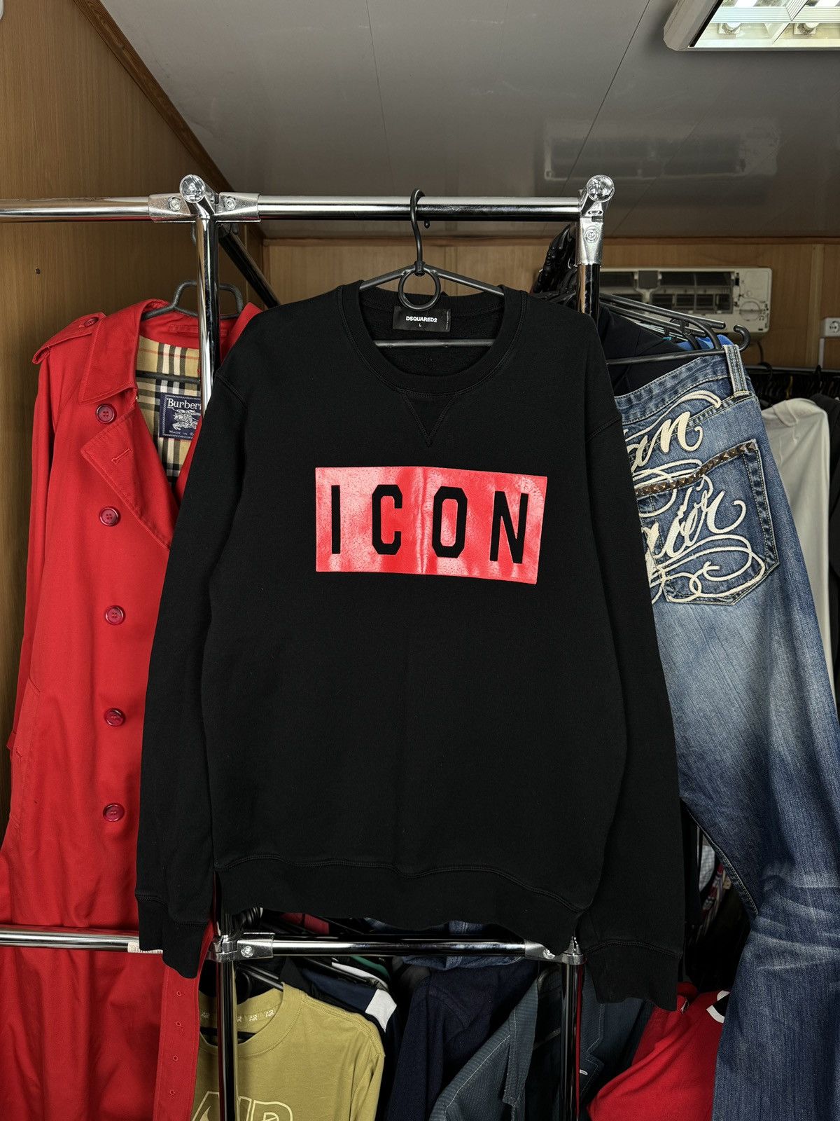 Dsquared2 Mens Dsquared2 sweatshirt luxury black size L pullover Size US L / EU 52-54 / 3 - 1 Thumbnail