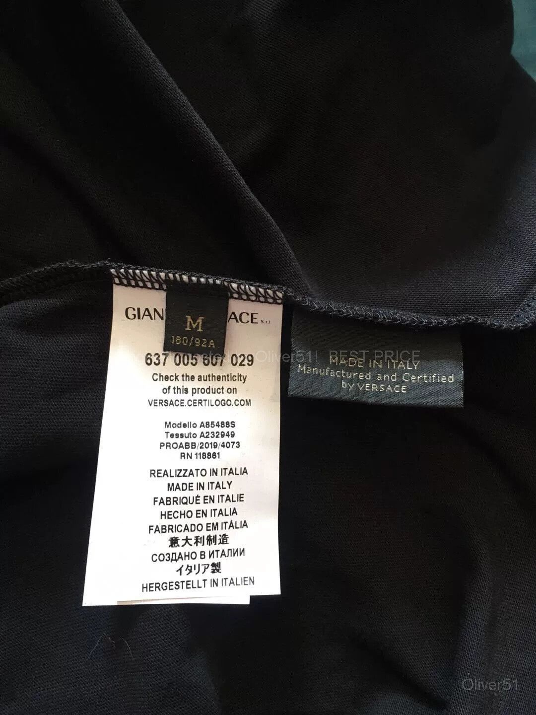 Versace Versace Main Line Italy-Made Luxury Printed BFAJIJK413 Size US M / EU 48-50 / 2 - 4 Thumbnail