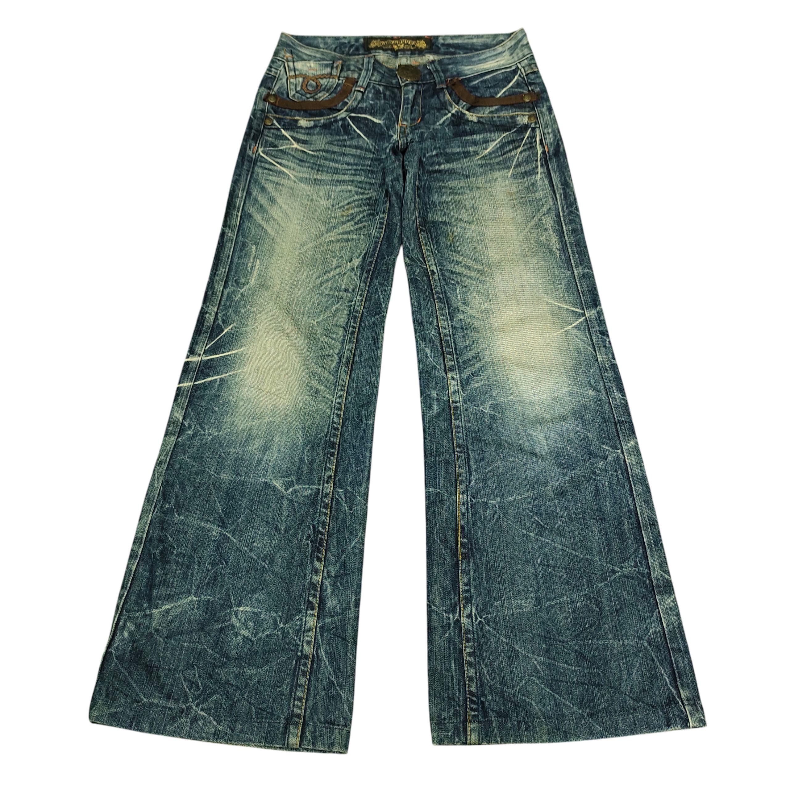 If Six Was Nine Flare Jeans Red Pepper Clawmark Distres Bootcut Low Rise Y2k Size US 28 / EU 44 - 9 Thumbnail