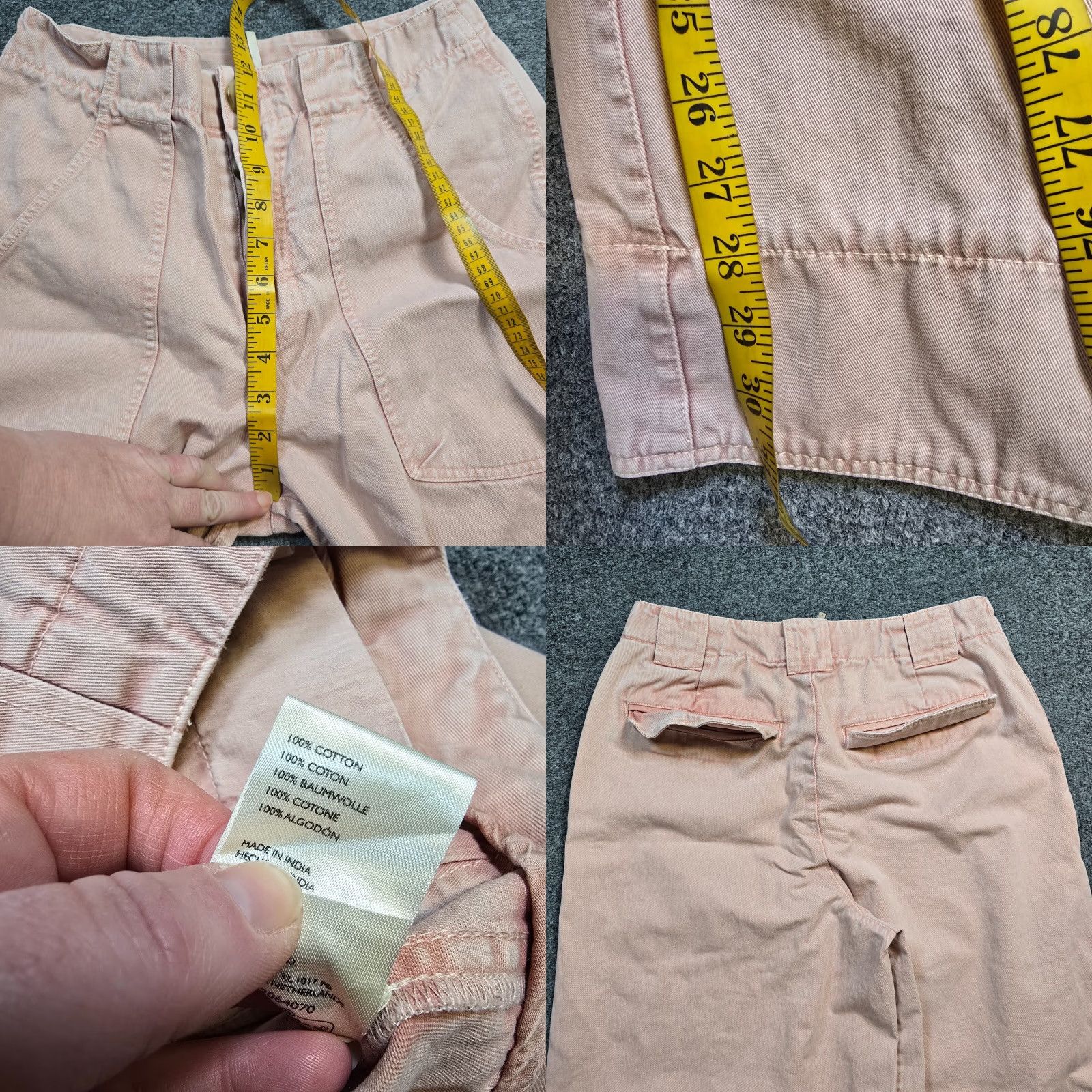 Free People Free People Jeans Womens Size 4 Pink Wide Leg Button Fly Boho Casual Capsule Size 27" / US 4 / IT 40 - 8 Thumbnail