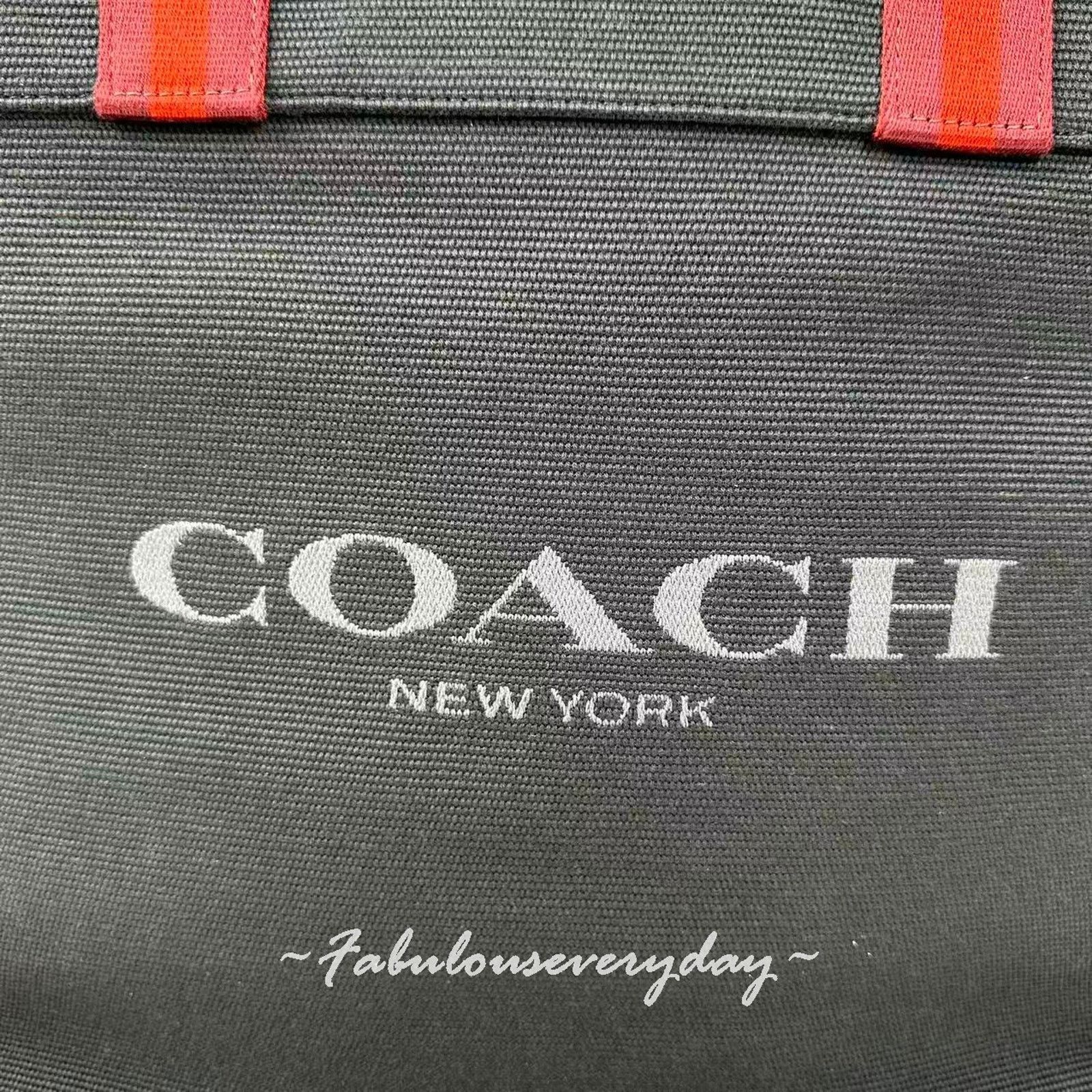 Coach Coach Men's Canvas Tote Bag 38 In Black CJ486 NWT Size ONE SIZE - 7 Thumbnail