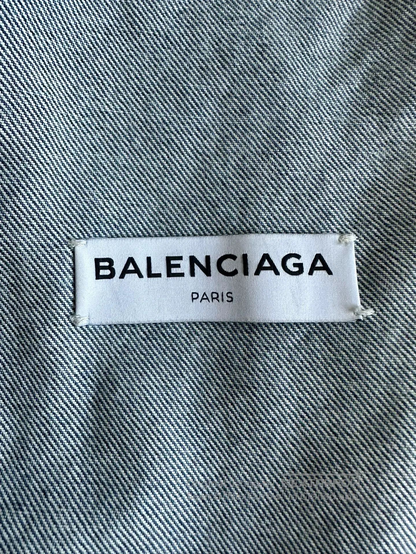 Balenciaga Balenciaga Washed Distressed Logo Denim Jacket. Size XXS / US 00 / IT 34 - 4 Thumbnail
