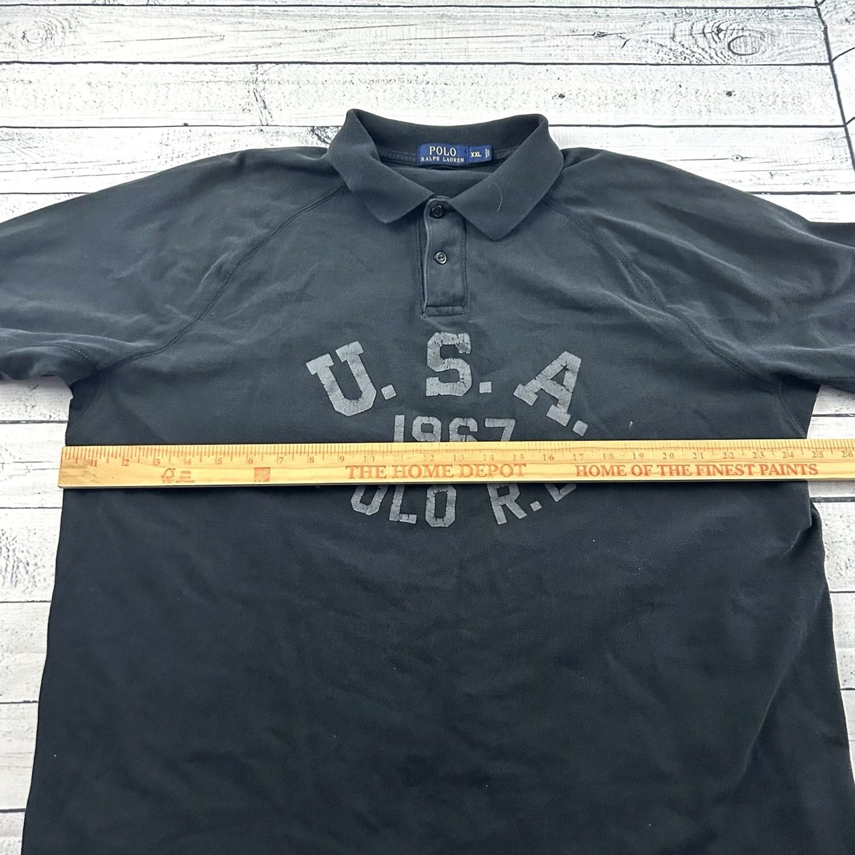 Polo Ralph Lauren Polo Ralph Lauren Short Sleeve Polo Shirt Mens XXL Black USA Big Print Button-Up Shirt Size US XXL / EU 58 / 5 - 5 Thumbnail