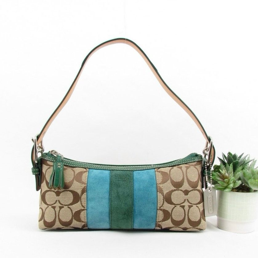Coach Y2K Vintage Signature Suede Stripe Baguette Bag, Women's