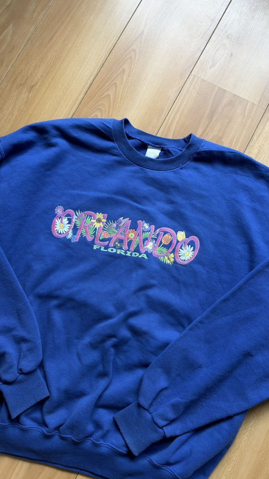 Vintage Vintage blue sweatshirt made jn usa Orlando Florida crewneck Size US XXL / EU 58 / 5 - 3 Thumbnail