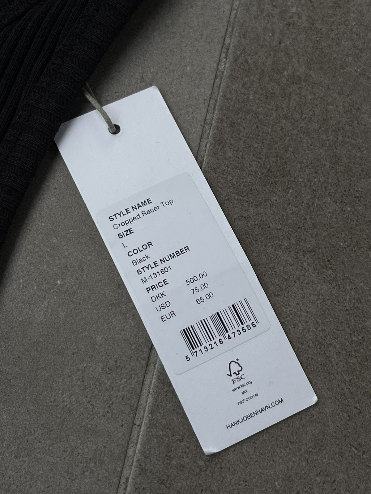Han Kjobenhavn !DS! SS23 Han Kjobenhavn Cropped Racer Black Top Size US L / EU 52-54 / 3 - 18 Thumbnail