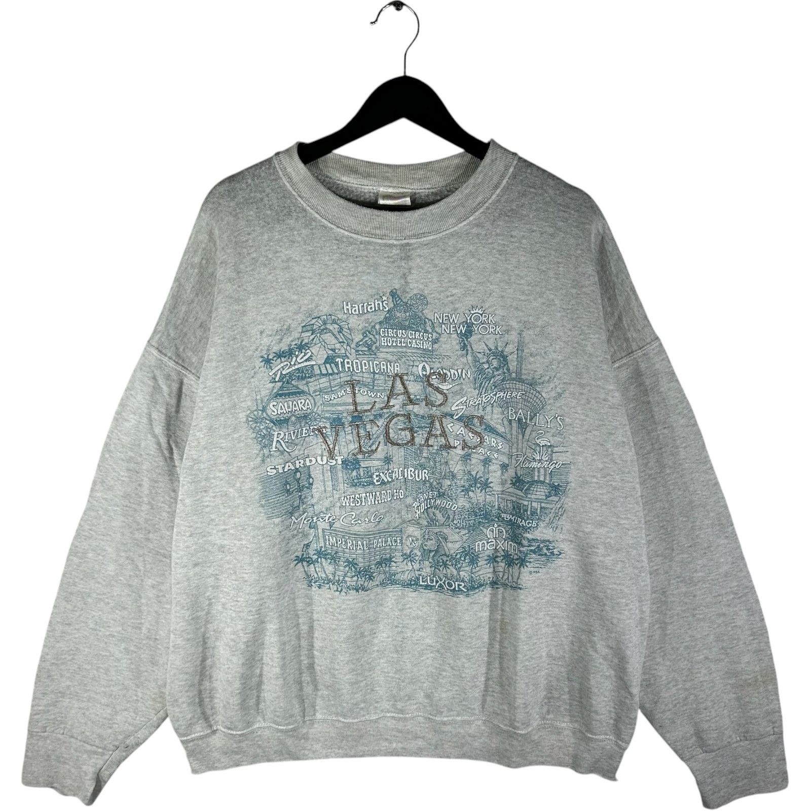 Fruit Of The Loom Vintage Las Vegas Attractions Spellout Crewneck XXL Size US XXL / EU 58 / 5 - 1 Thumbnail