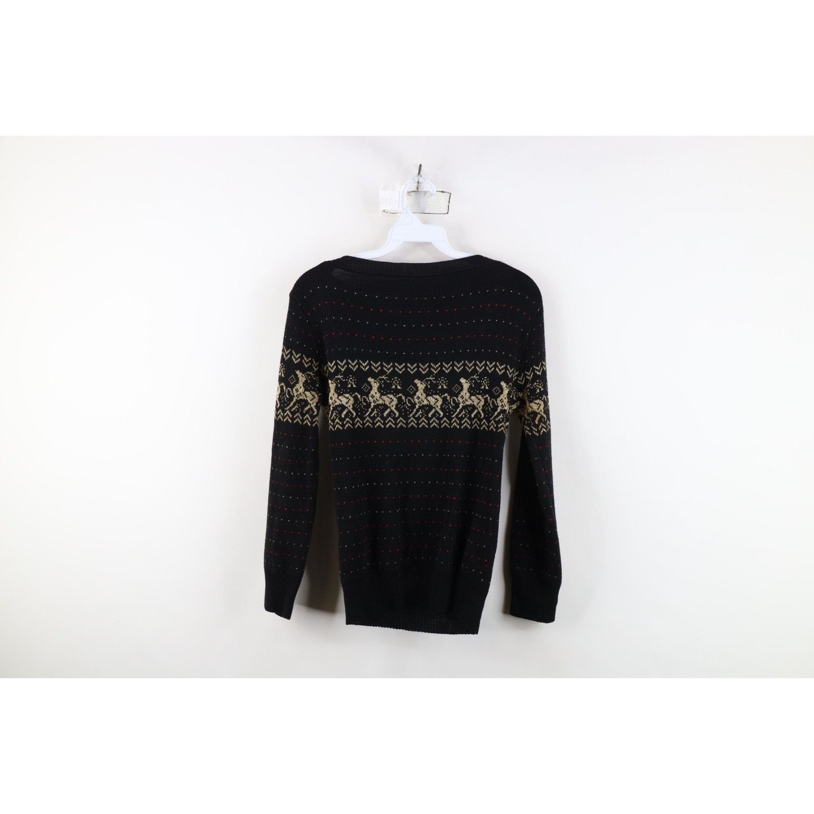 Vintage Vintage 70s Streetwear Fair Isle Christmas Reindeer Sweater Size M / US 6-8 / IT 42-44 - 11 Thumbnail
