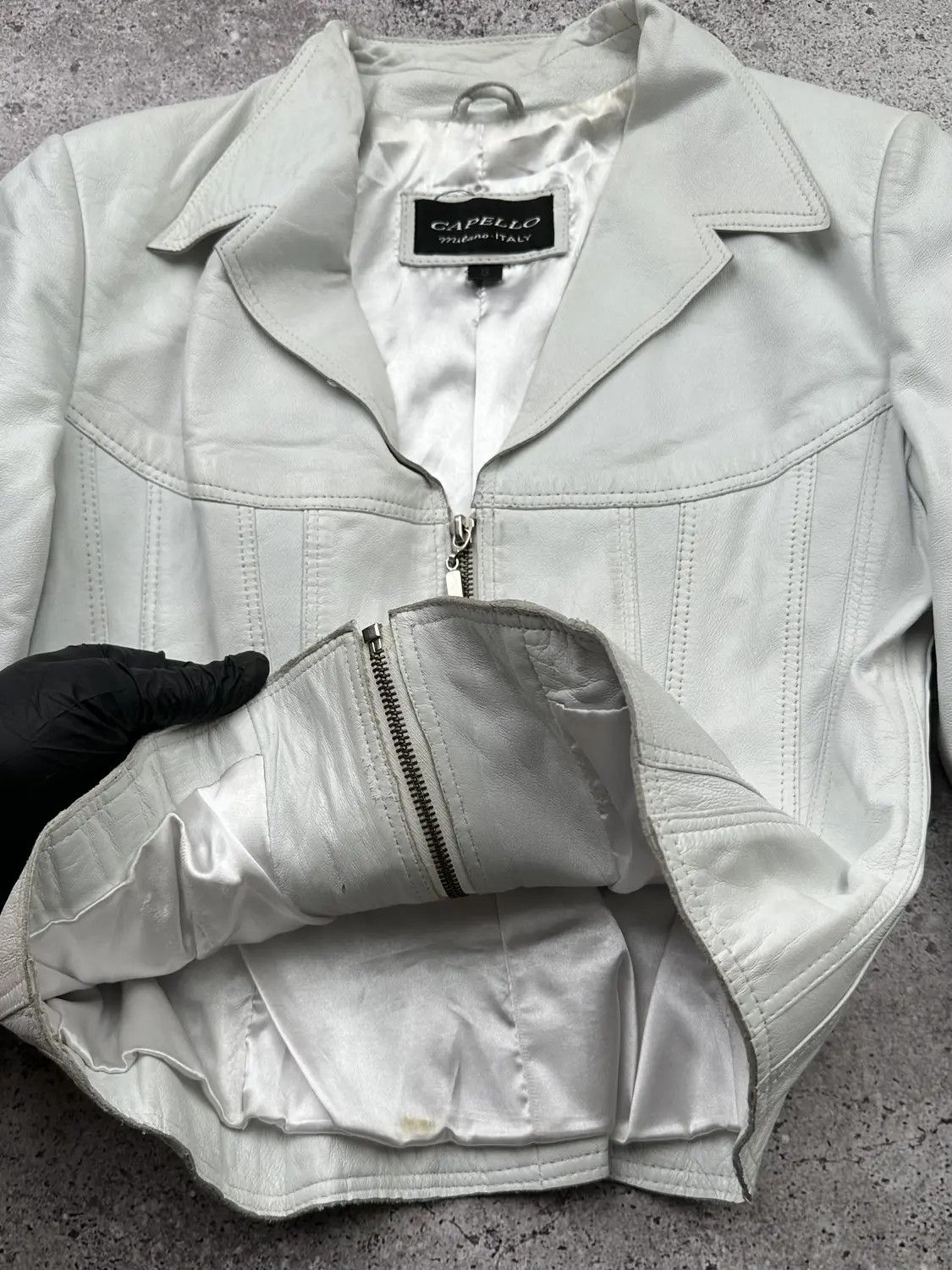 Japanese Brand Vintage Cropped Leather Jacket C219(V46)E8 Size S / US 4 / IT 40 - 4 Thumbnail