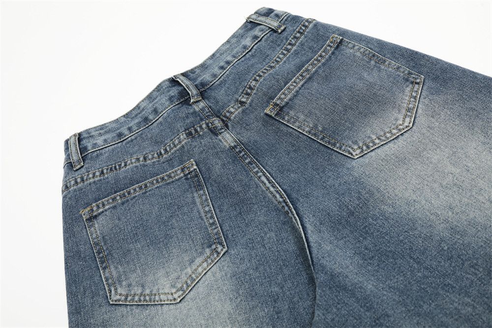 Vintage Men's washed distressed cross embroidered scimitar jeans Size US 32 / EU 48 - 5 Thumbnail