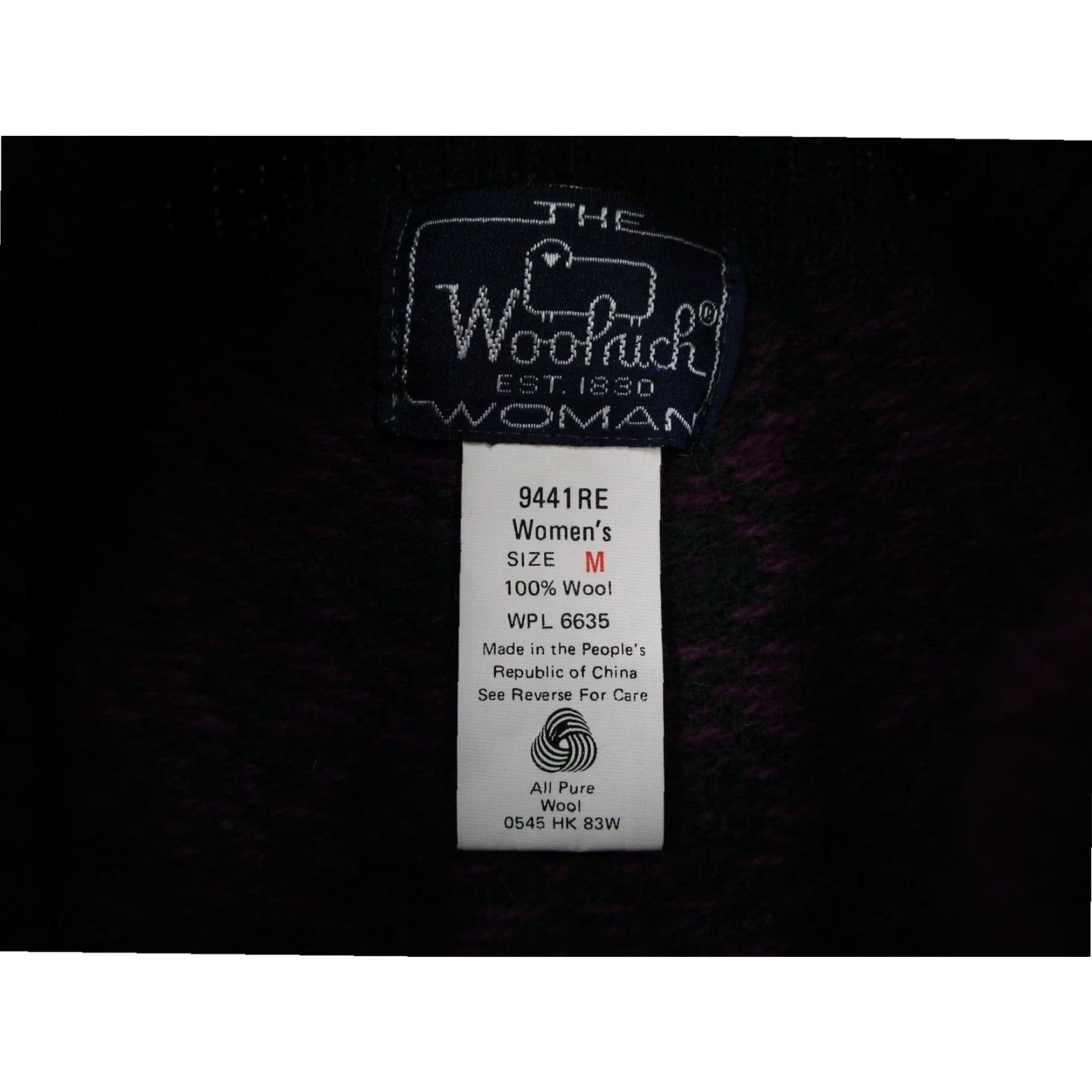 Vintage VINTAGE Woolrich Women's Medium Purple Fair Isle Mock Neck Wool Cable-Knit Sweater Size M / US 6-8 / IT 42-44 - 3 Thumbnail