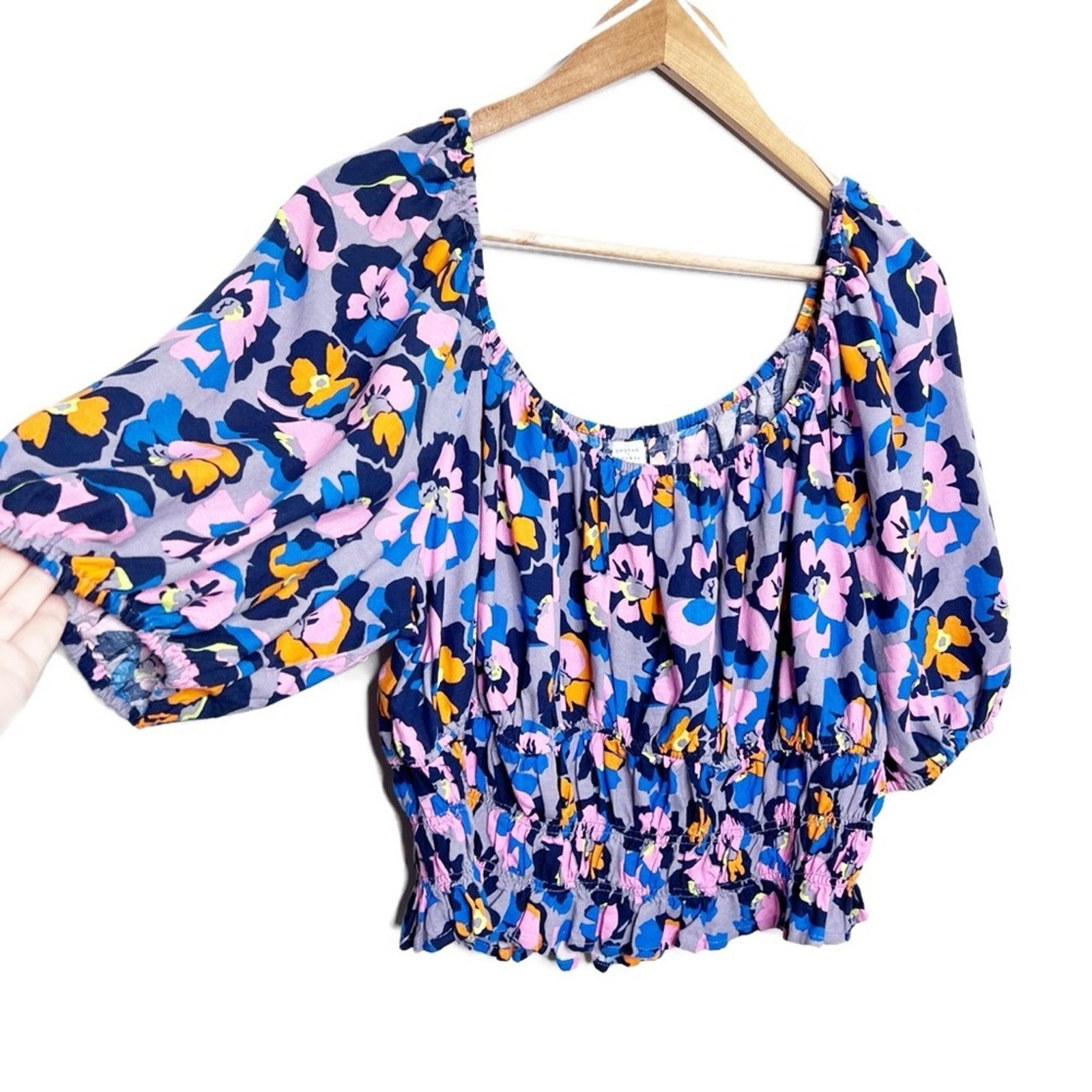 Parker New with Tags Women's Peyton & Parker Floral Smock Blouse Size XL / US 12-14 / IT 48-50 - 7 Thumbnail