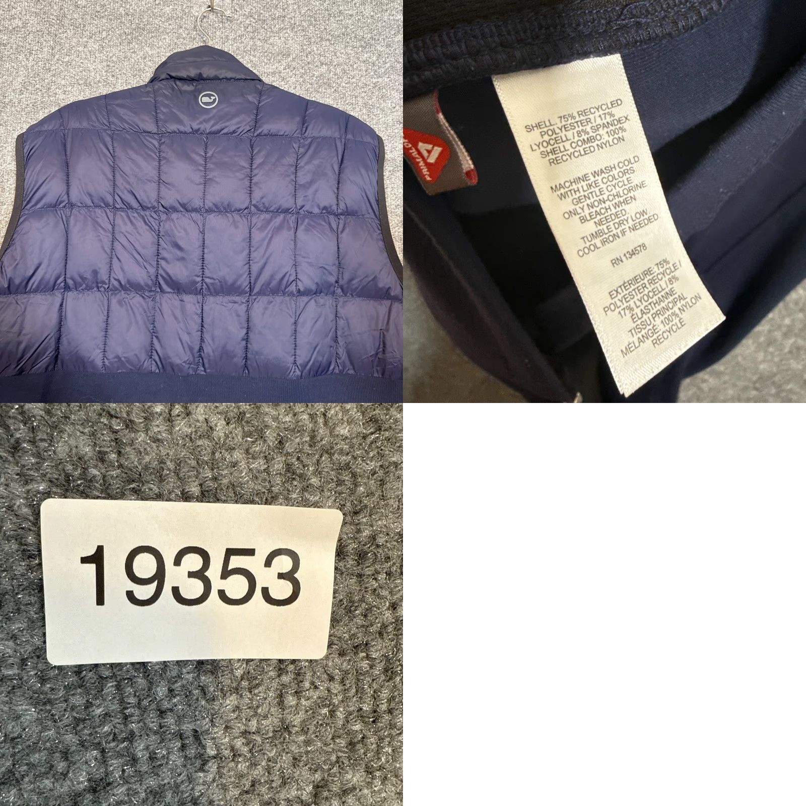 Vineyard Vines Vineyard Vines Vest Mens 2XL Blue OTG Shep On The Go Full Zip Up Windbreaker Performance OTG Men Vest Size US XXL / EU 58 / 5 - 9 Thumbnail